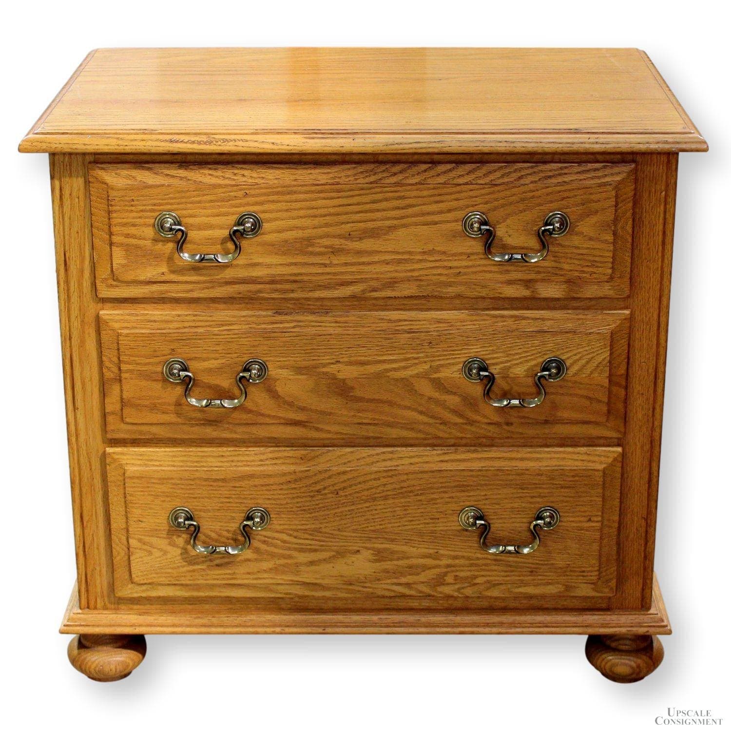 Ethan Allen Oak 3 Drawer Accent Chest