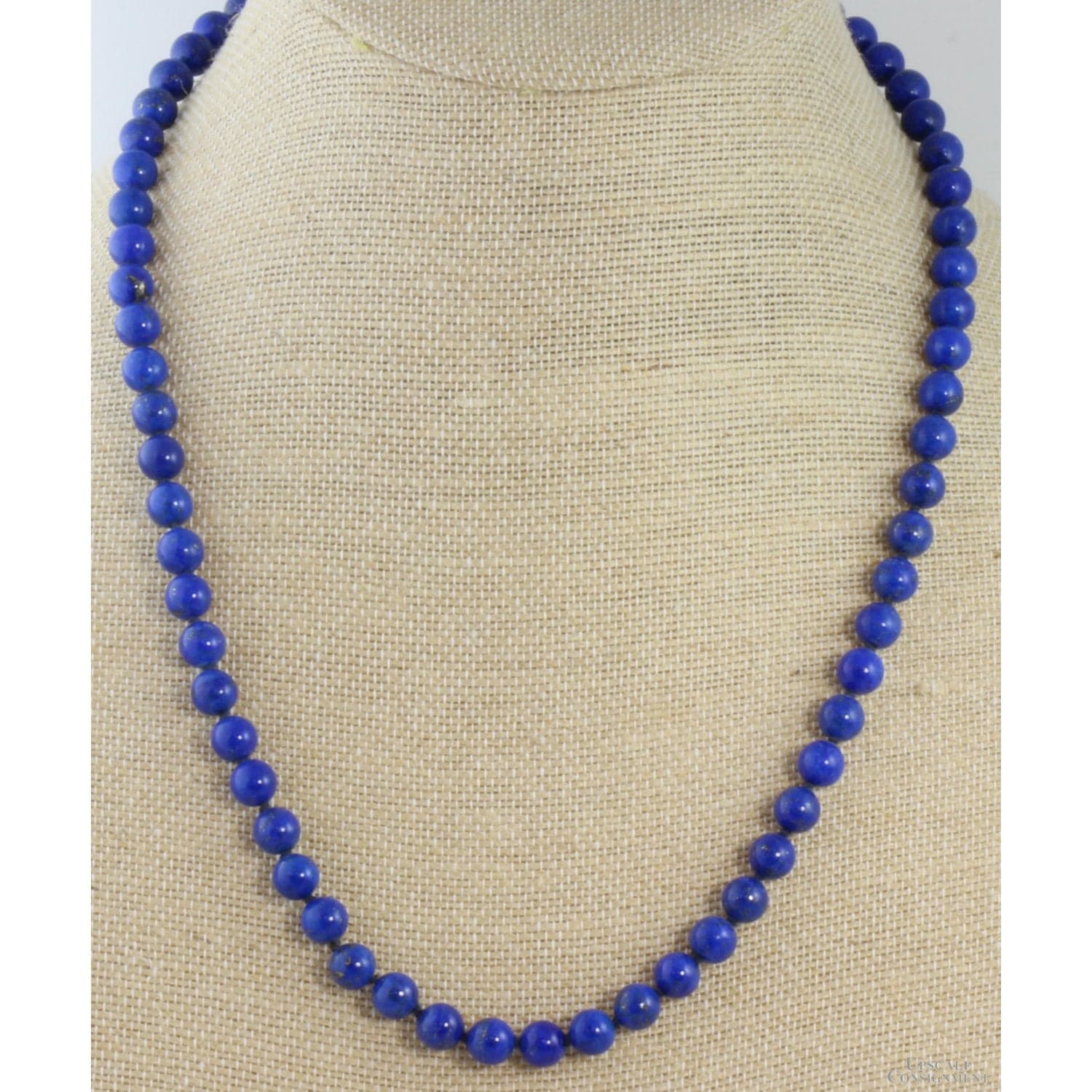Vivid Blue 8.50mm Lapis Bead 24" Slip-On Necklace - 24 in - Image 1