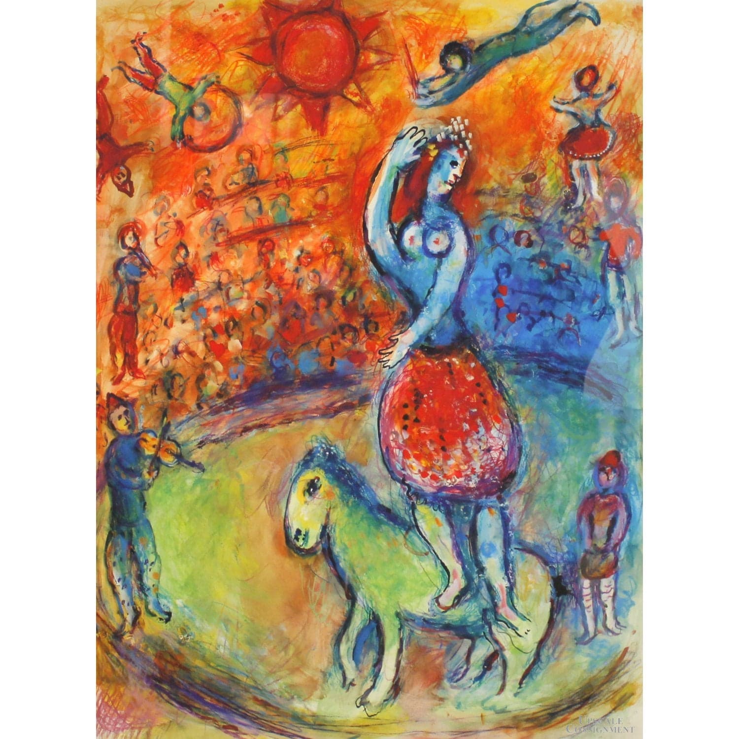 "Ecuyere sur cheval vert au cirque" by Marc Chagall - Thumbnail 2