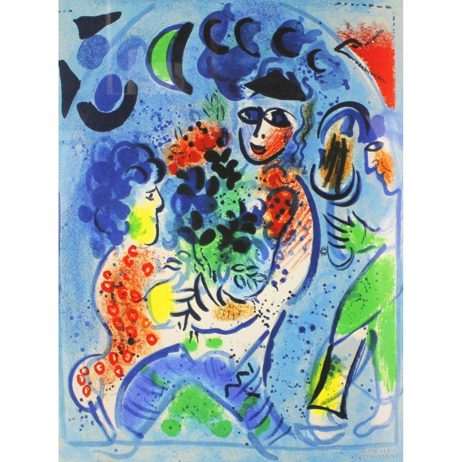 "Harlequin with Flowers" by Marc Chegall - Thumbnail 2