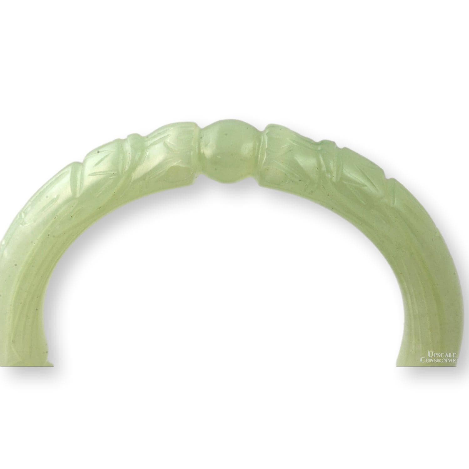 "Dragons Chasing the Pearl" Chalcedony Hololith Bangle - Size 8 - Thumbnail 2