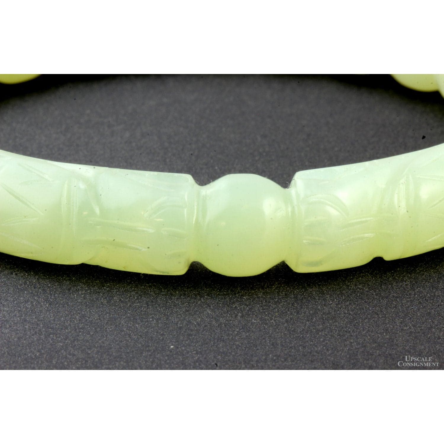 "Dragons Chasing the Pearl" Chalcedony Hololith Bangle - Size 8 - Thumbnail 5