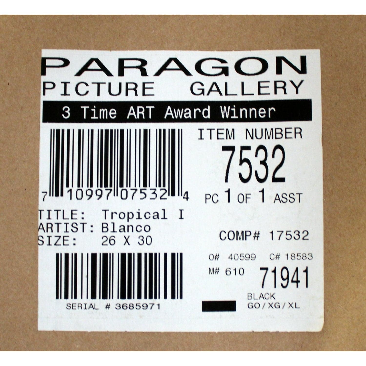 Framed Botanical Print 'Tropical I' - Thumbnail 4