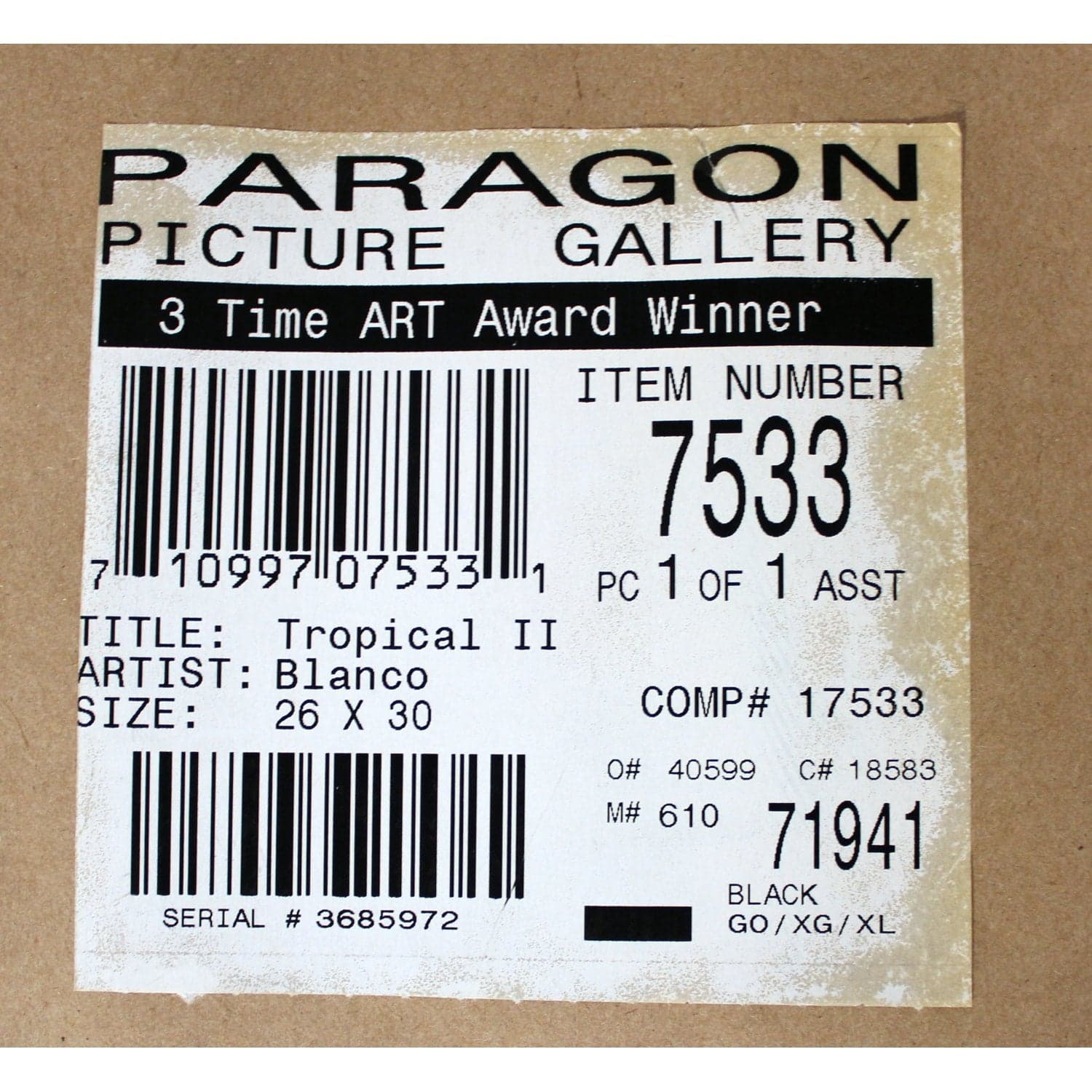 Framed Botanical Print 'Tropical II' - Thumbnail 4