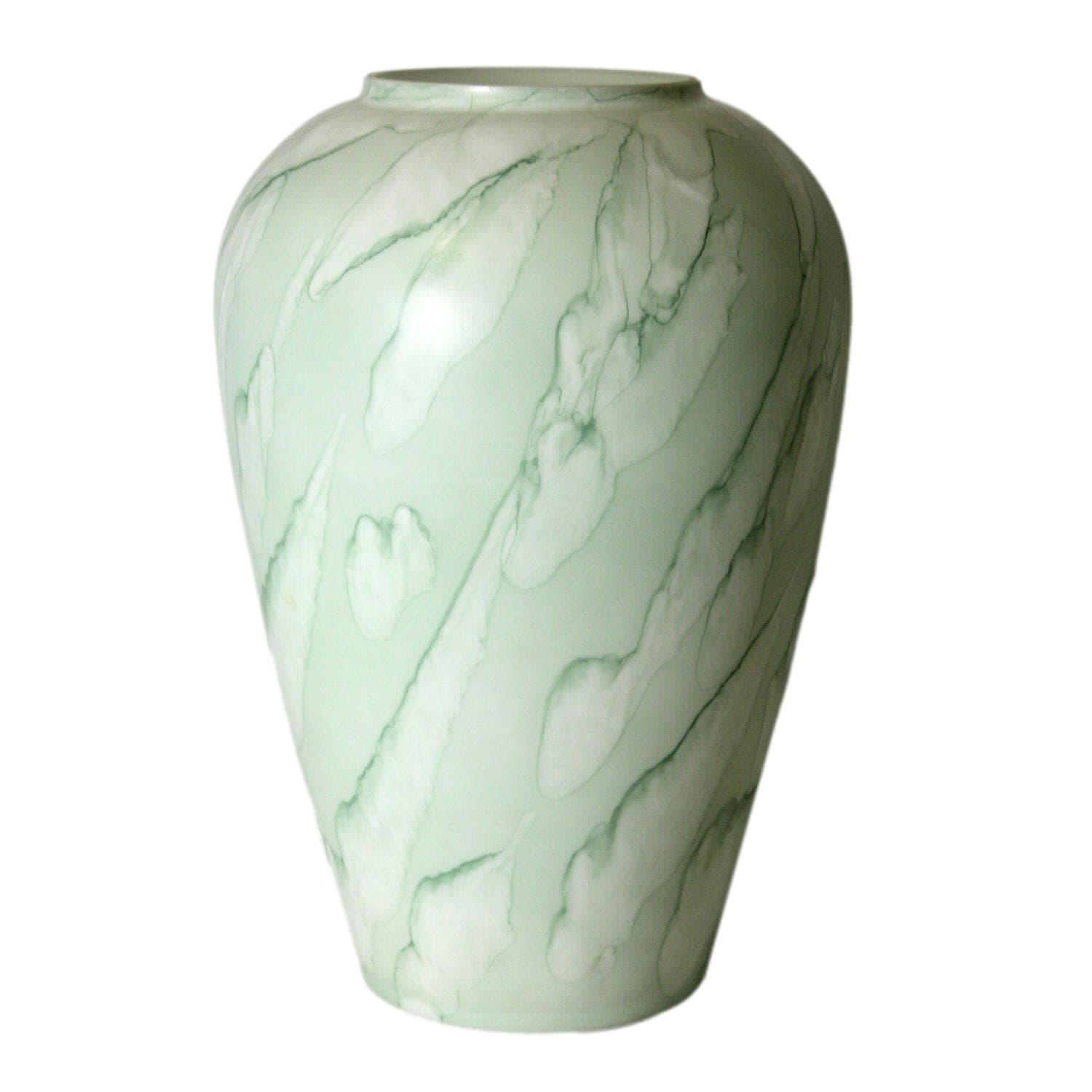 Hand Made Mint Green Glass Vase - Image 1