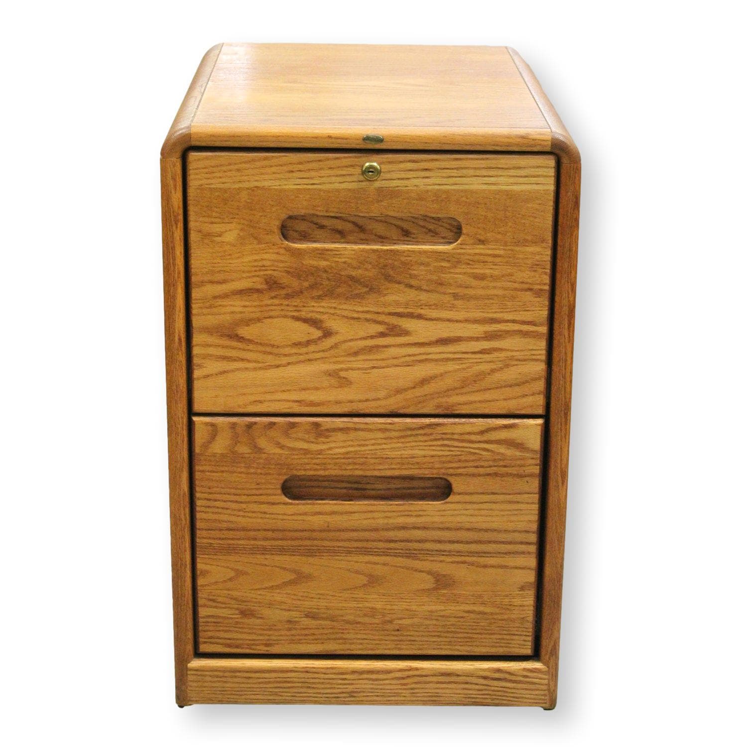 Encore 2 Drawer Honey Oak File Cabinet - Image 1