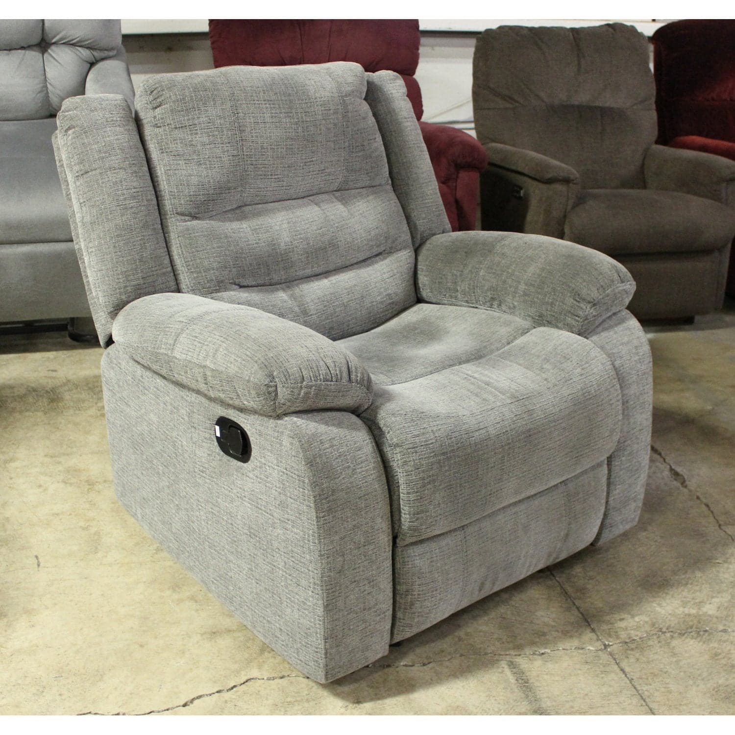 Porter Designs Gray Rocking Recliner - Gray - Thumbnail 2