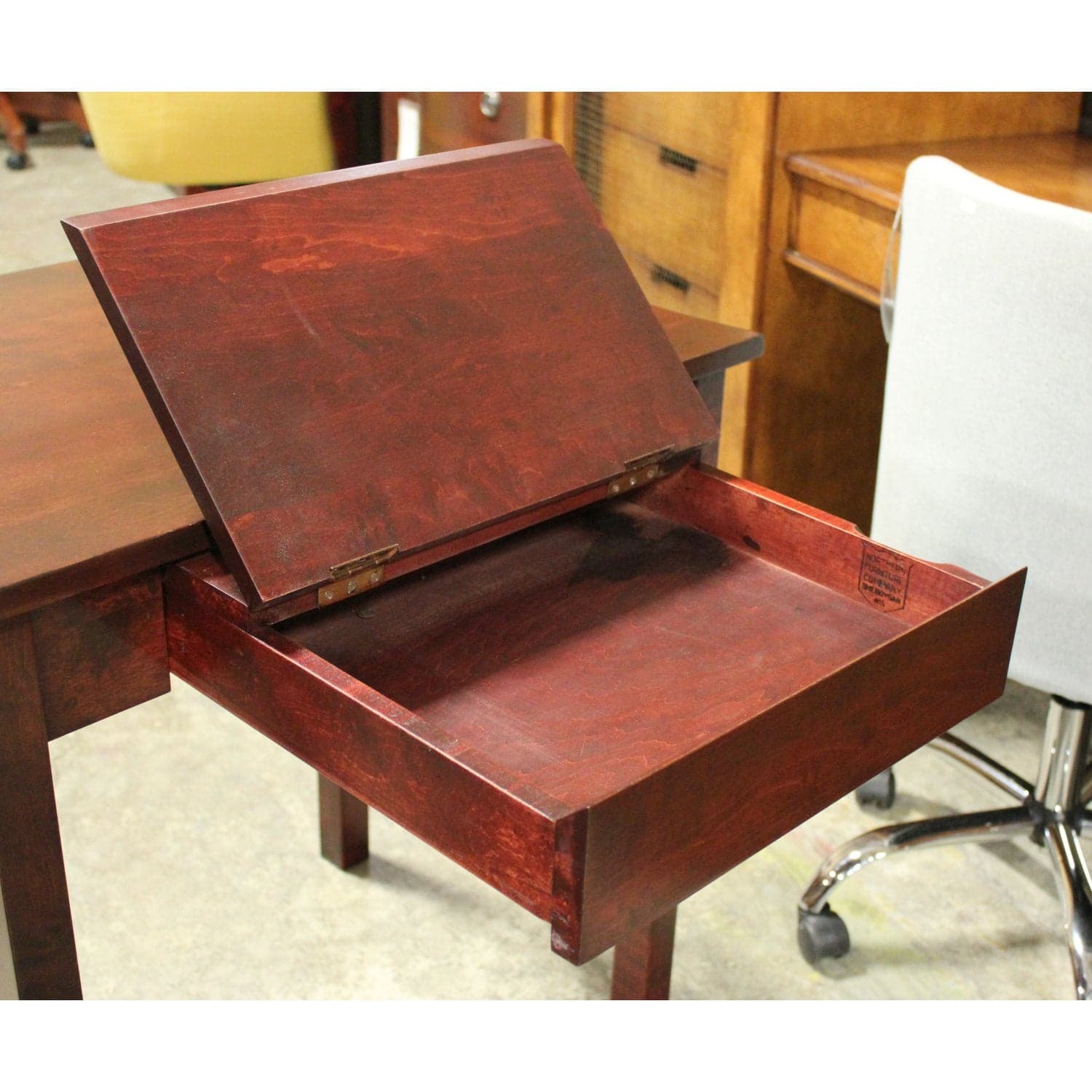Northern Furniture Co. Mahogany Writing Desk - Red-Brown - Thumbnail 6
