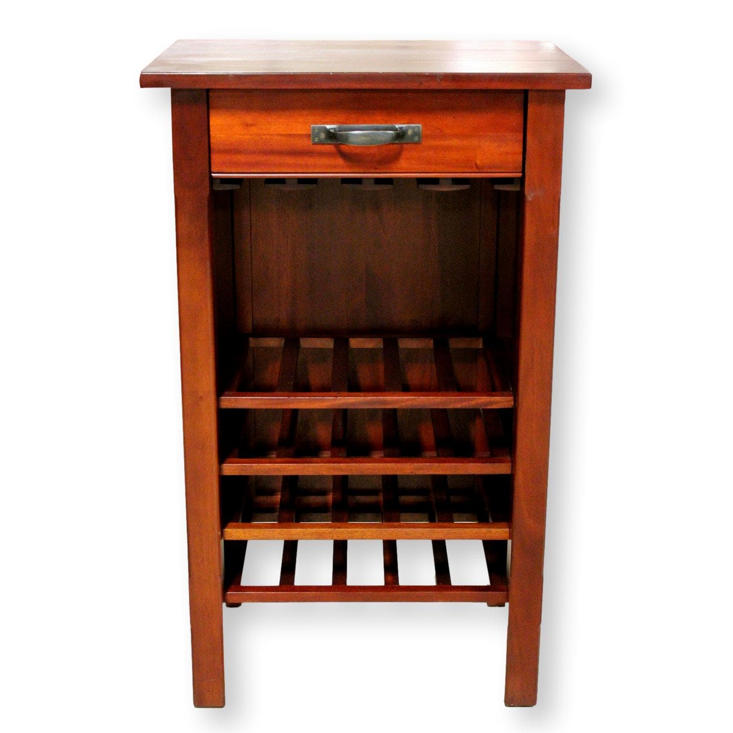 Wine Shelf w/Drawer - Mahogany - Image 1