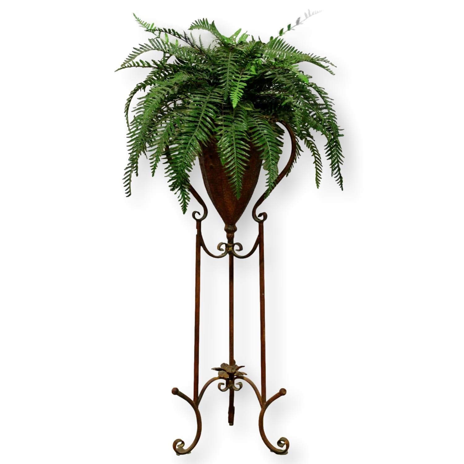 Weathered Metal 3 Leg Plant Stand - Image 1