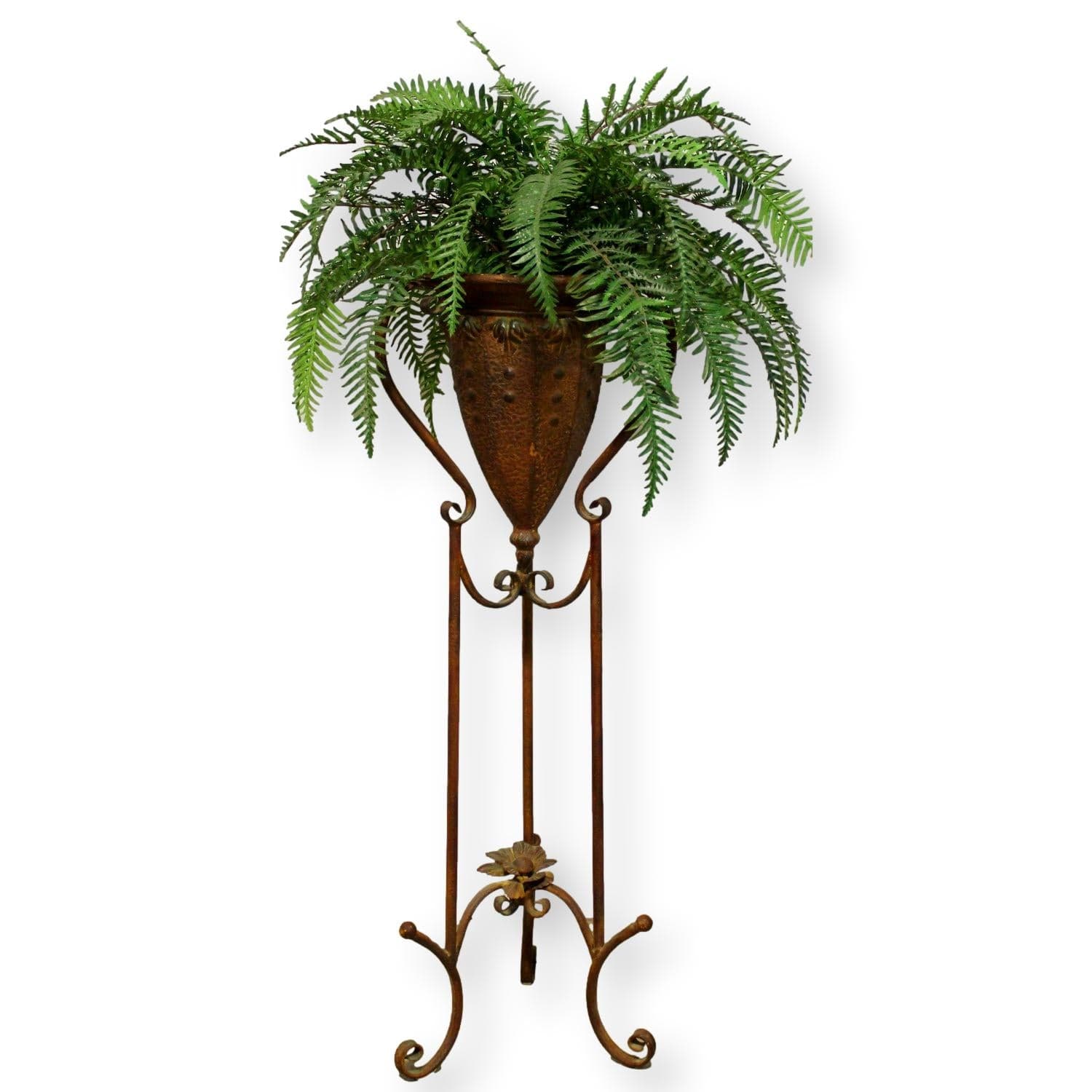 Weathered Metal 3 Leg Plant Stand - Thumbnail 2