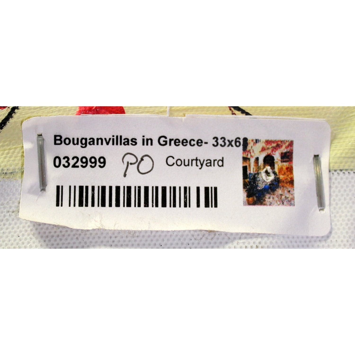 68'' x 38'' Framed Artwork 'Bouganvillas in Greece' - Thumbnail 4