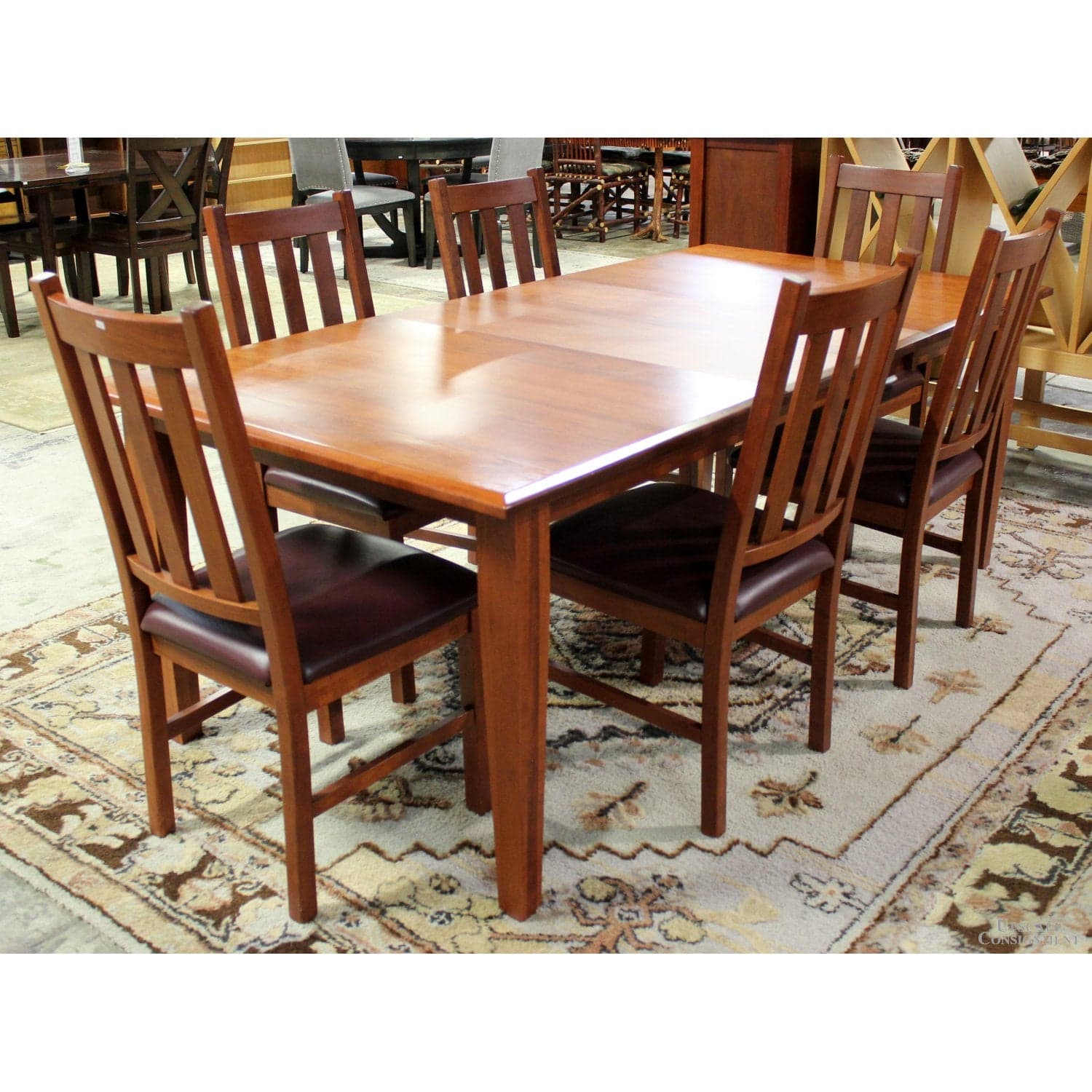 West Point Woodworking Amish Dining Table w/6 Chairs - Thumbnail 3