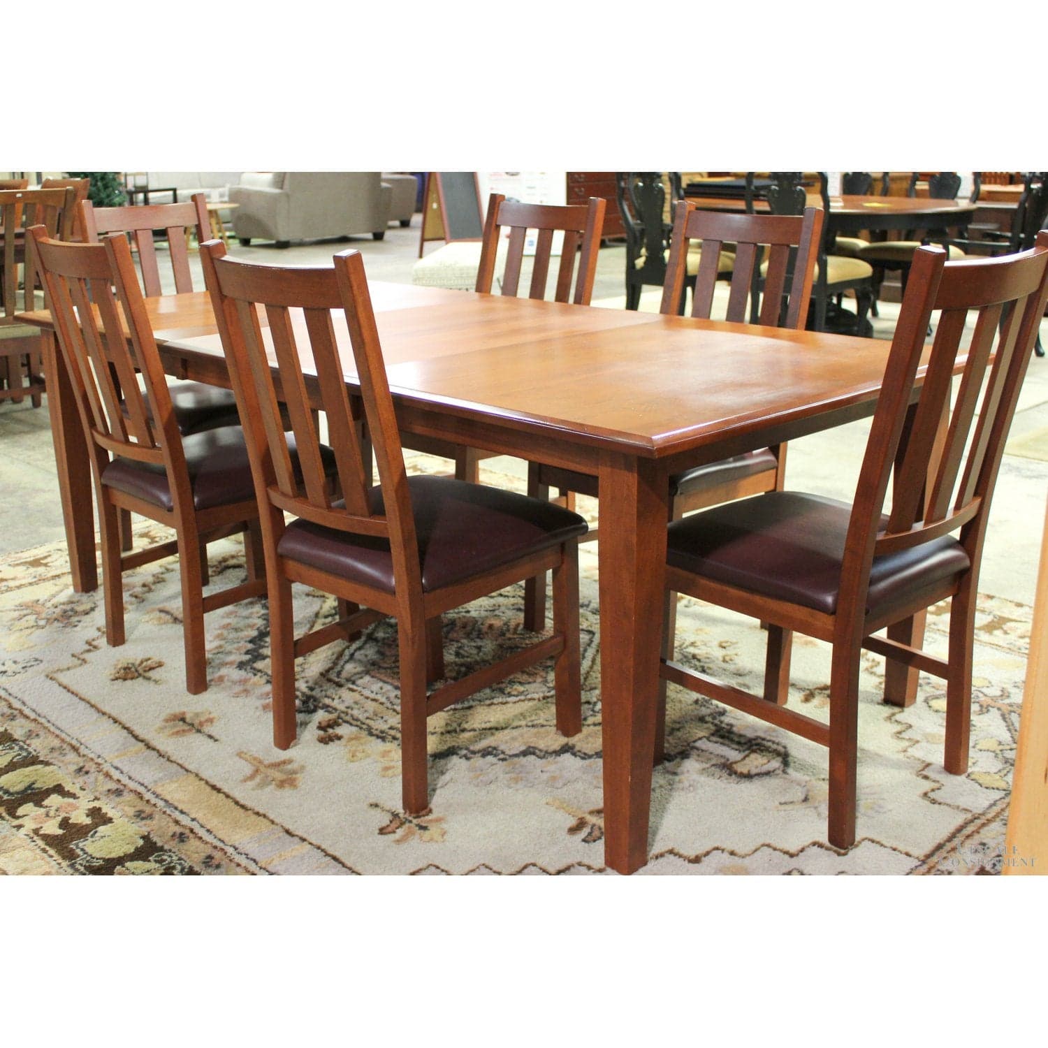 West Point Woodworking Amish Dining Table w/6 Chairs - Thumbnail 2