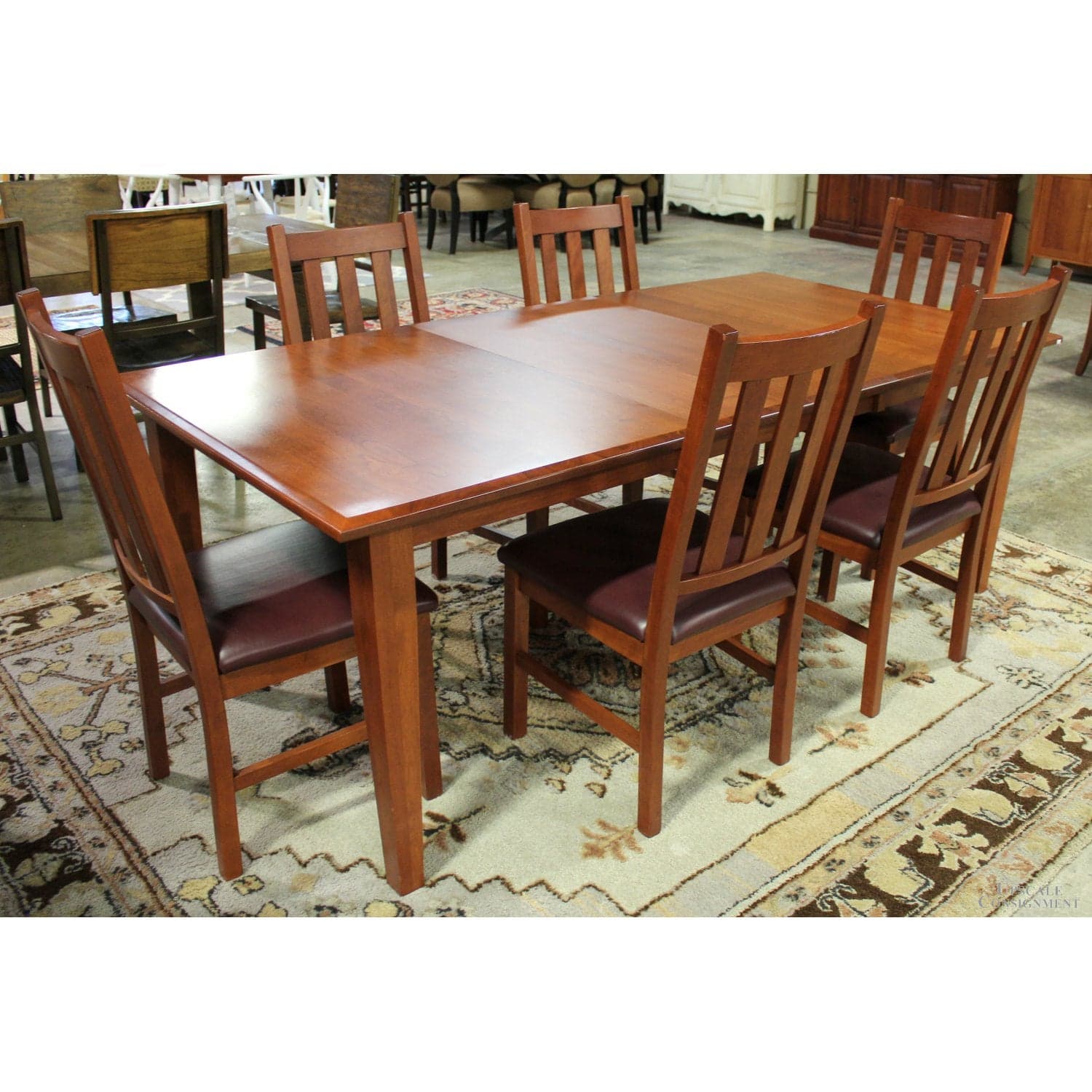 West Point Woodworking Amish Dining Table w/6 Chairs - Thumbnail 4