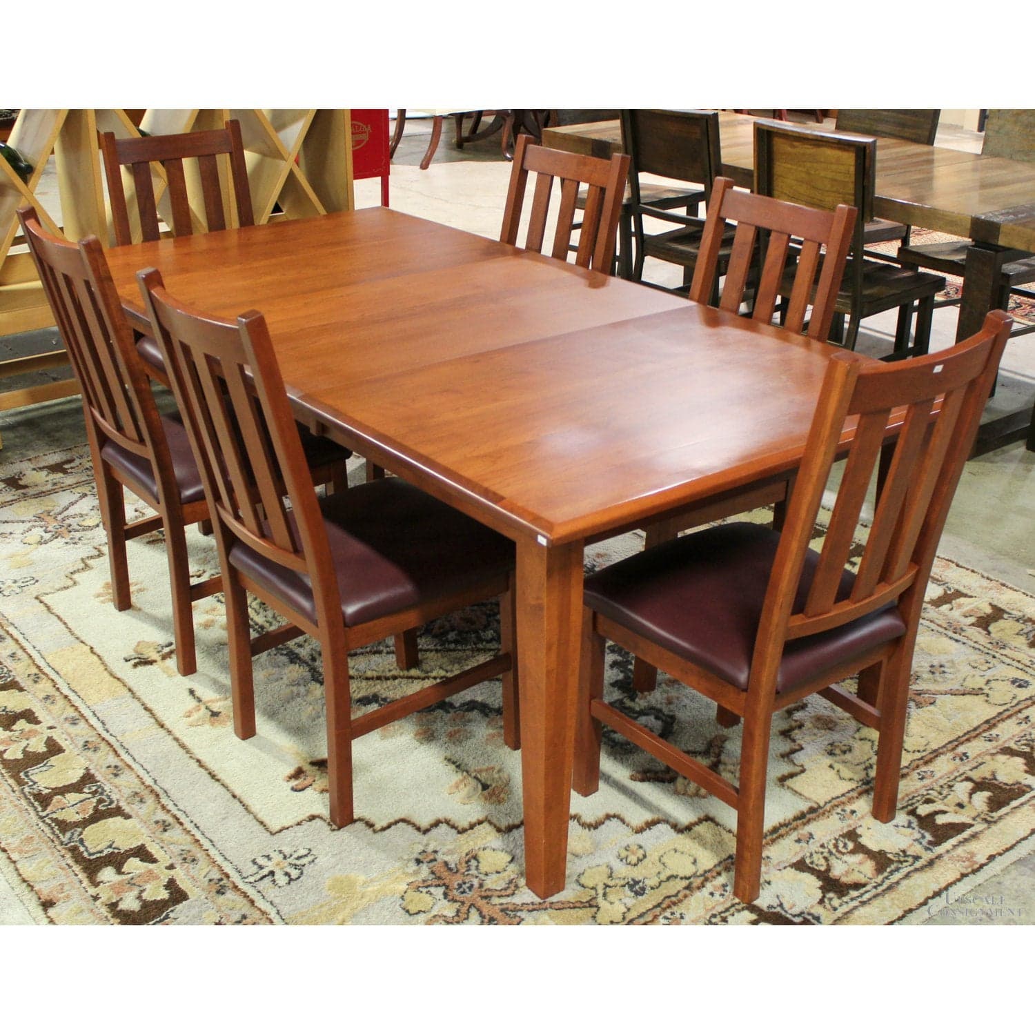 West Point Woodworking Amish Dining Table w/6 Chairs - Thumbnail 5