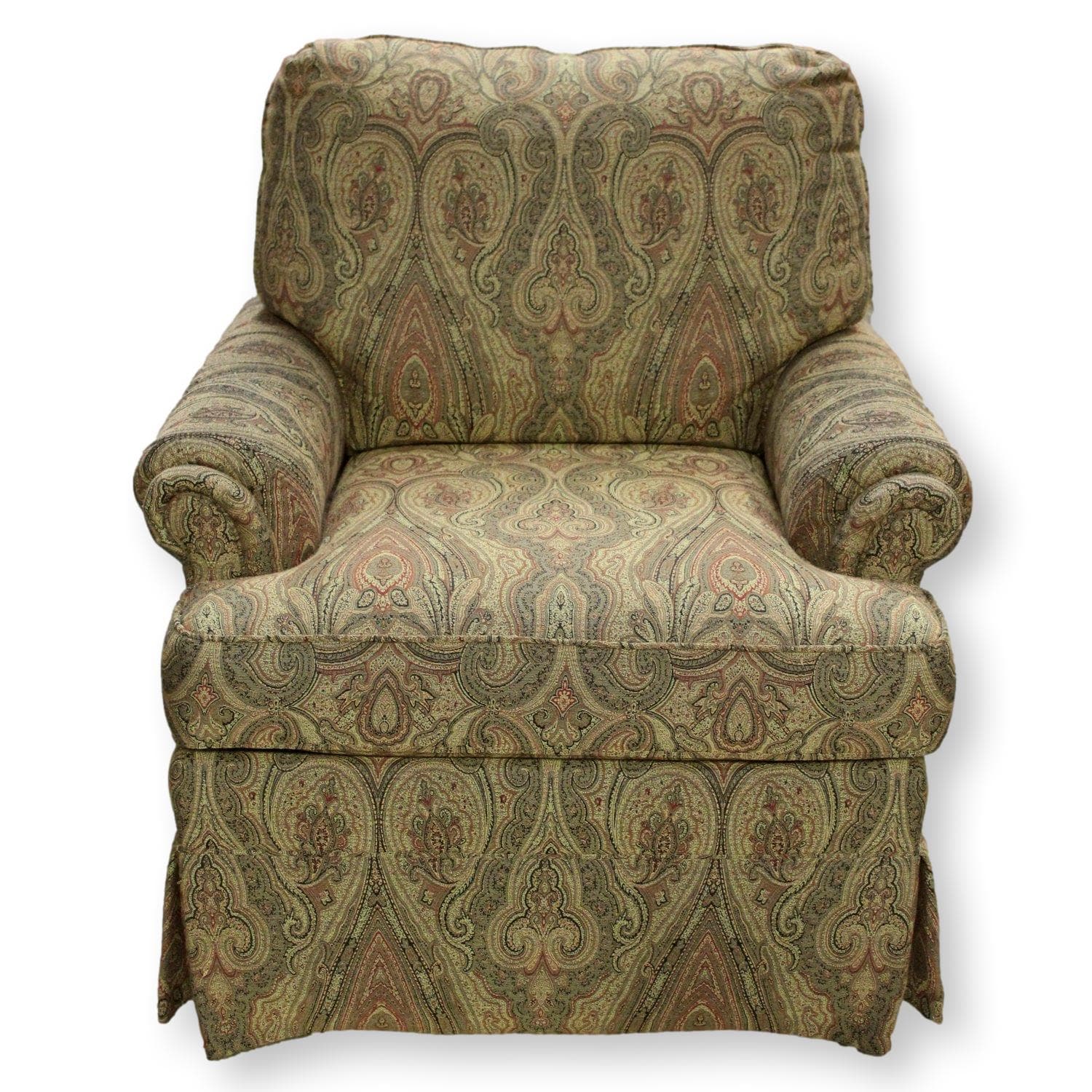 Ethan Allen Tapestry Club Chair - Multi-Color - Image 1
