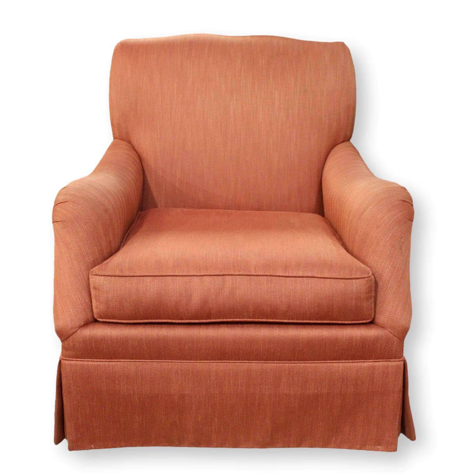 Sherrill Pale Orange Swivel Rocking Chair - Orange - Image 1