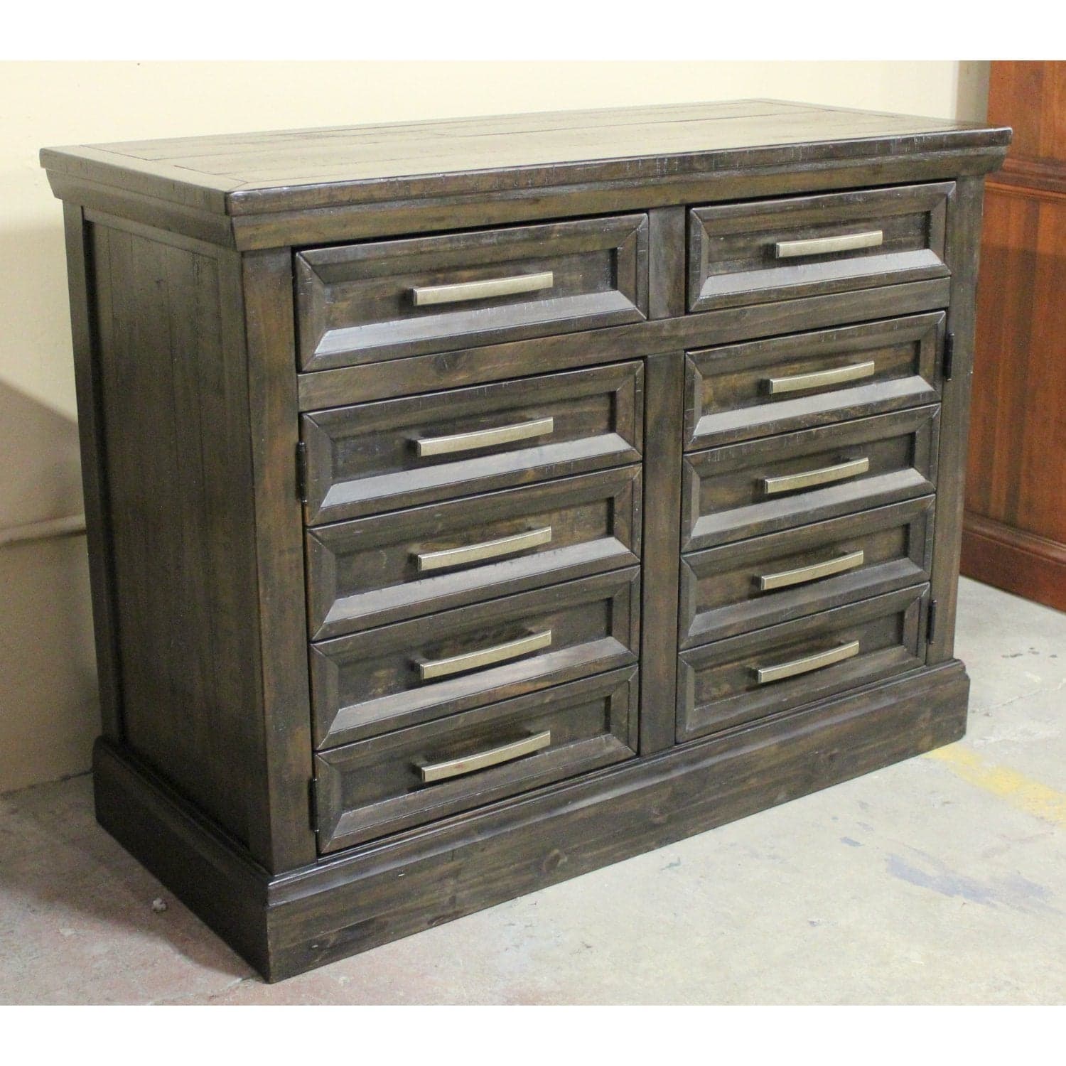 Ashley Rustic Dark Wood Cabinet - Brown - Thumbnail 2