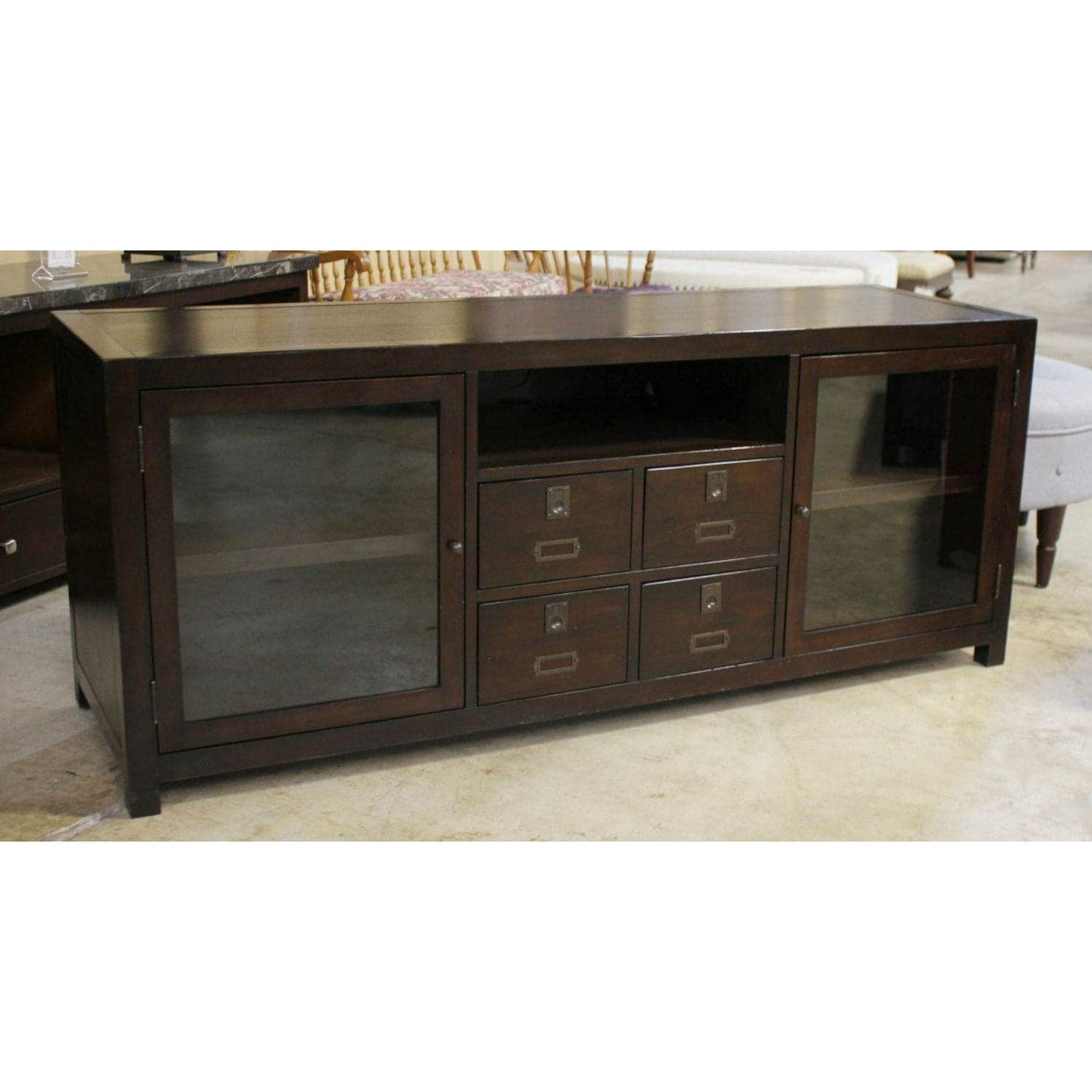 Pottery Barn 'Rhys' Media Console - Dark Brown - Thumbnail 2