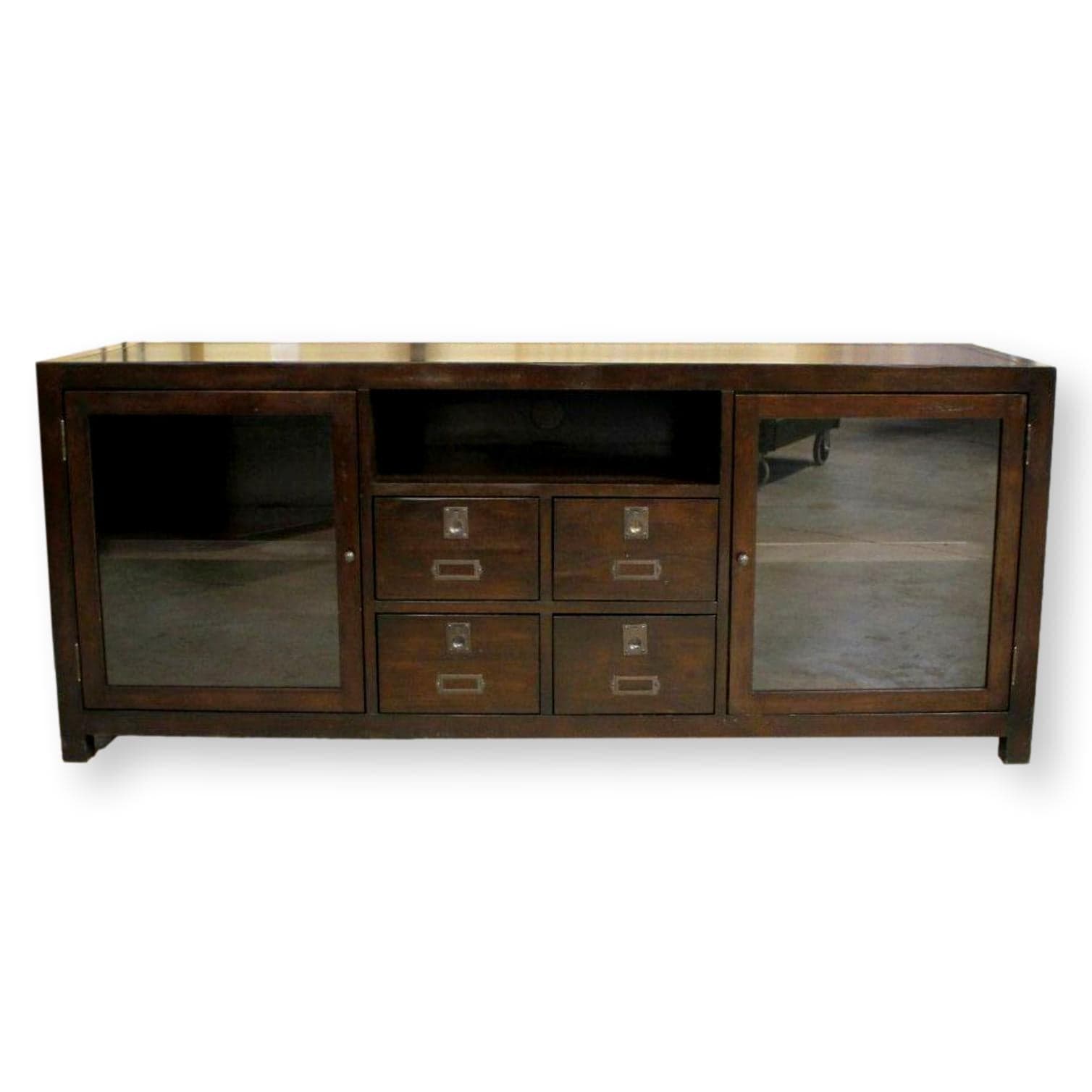 Pottery Barn 'Rhys' Media Console - Dark Brown - Image 1