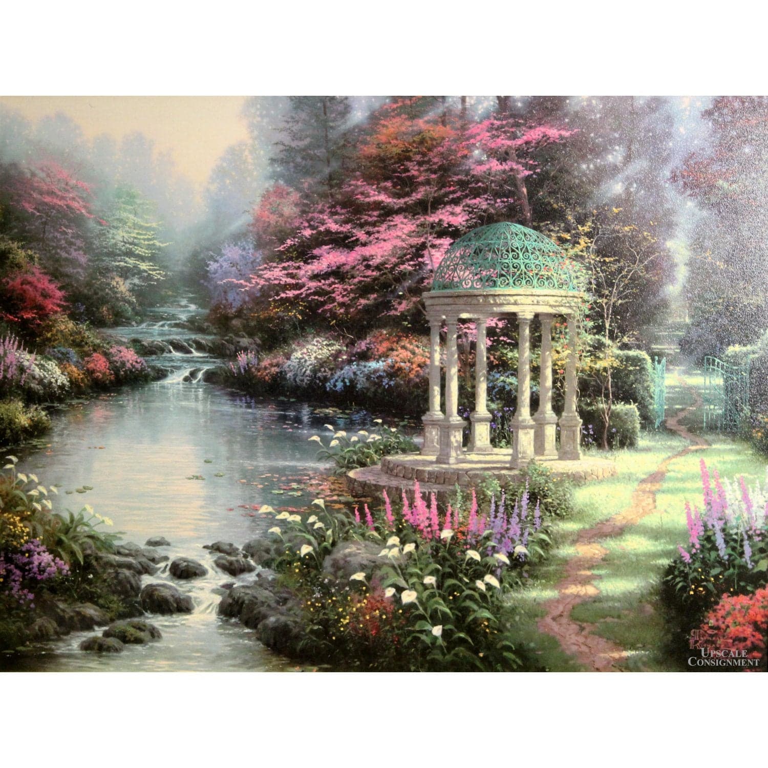 Framed Limited Edition Lithograph "The Garden of Prayer" by Thomas Kinkade - Thumbnail 2