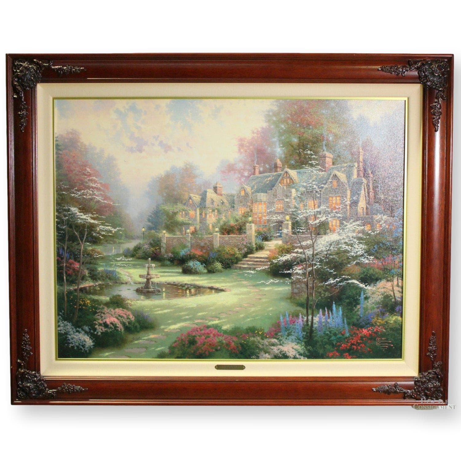 Framed Limited Edition Lithograph "Gardens Beyond Spring Gate" by Thomas Kinkade - Image 1