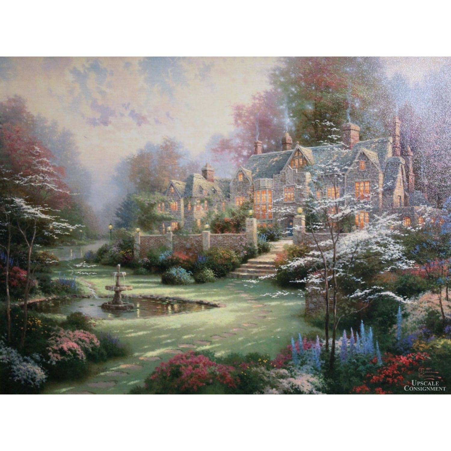 Framed Limited Edition Lithograph "Gardens Beyond Spring Gate" by Thomas Kinkade - Thumbnail 2
