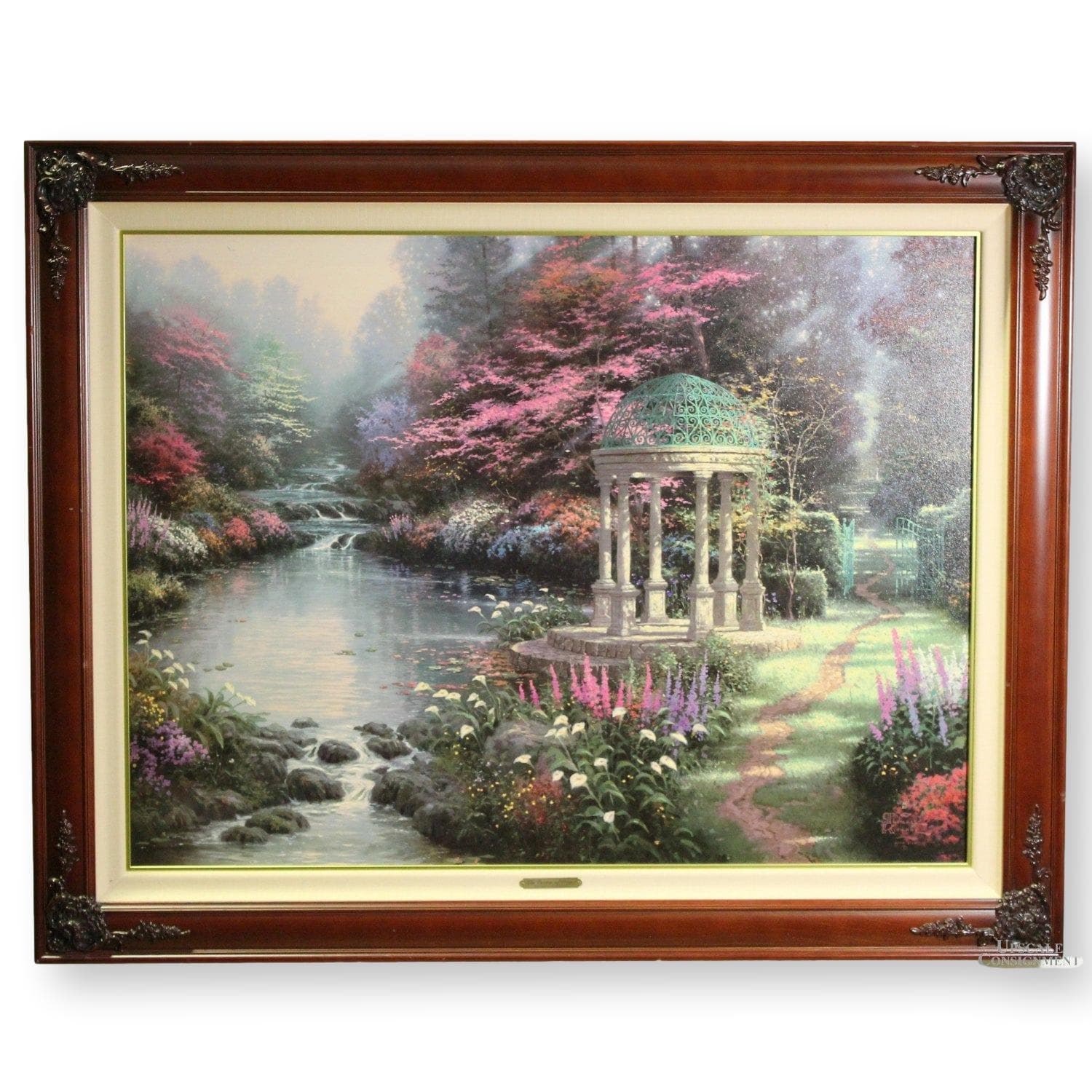 Framed Limited Edition Lithograph "The Garden of Prayer" by Thomas Kinkade - Image 1