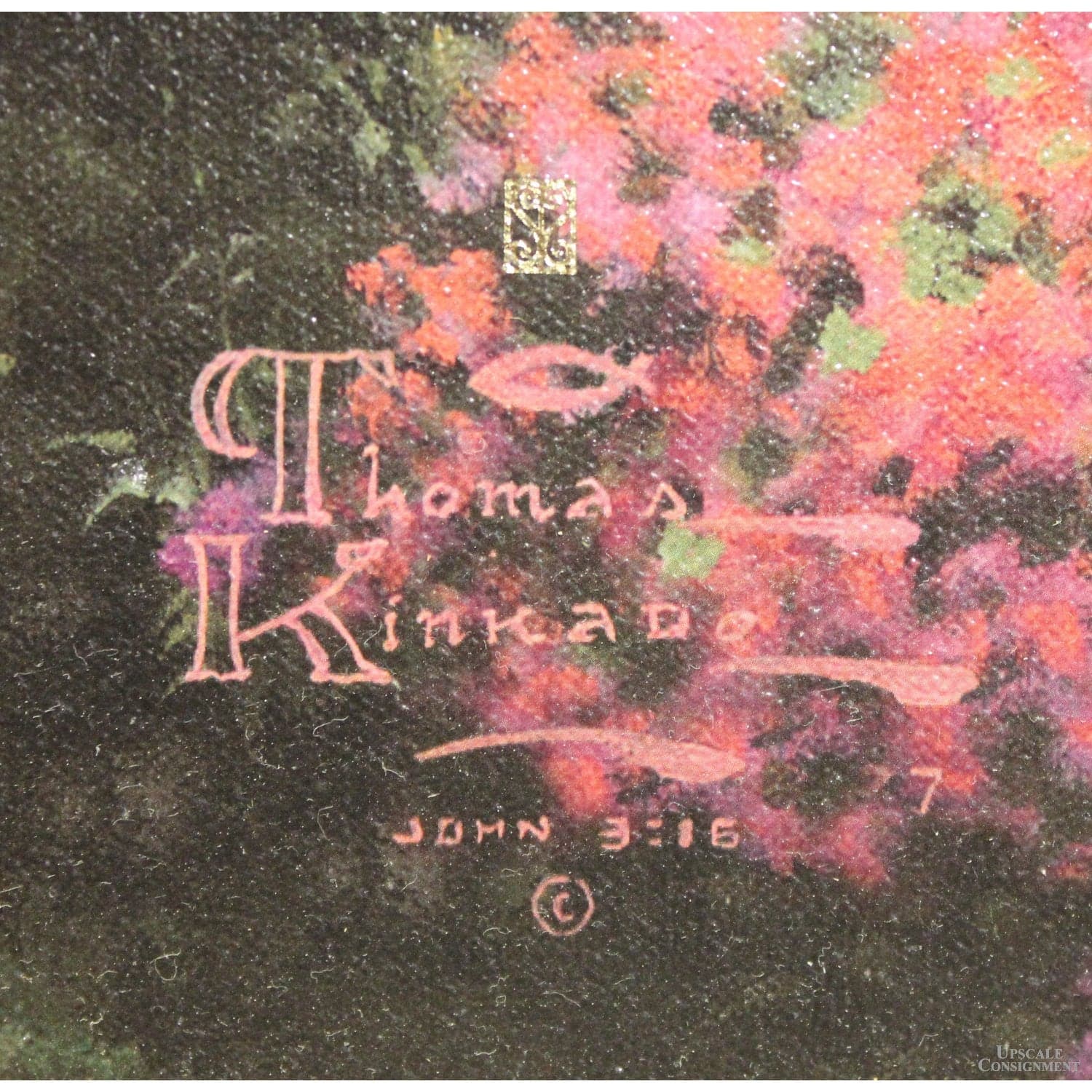 Framed Limited Edition Lithograph "The Garden of Prayer" by Thomas Kinkade - Thumbnail 6