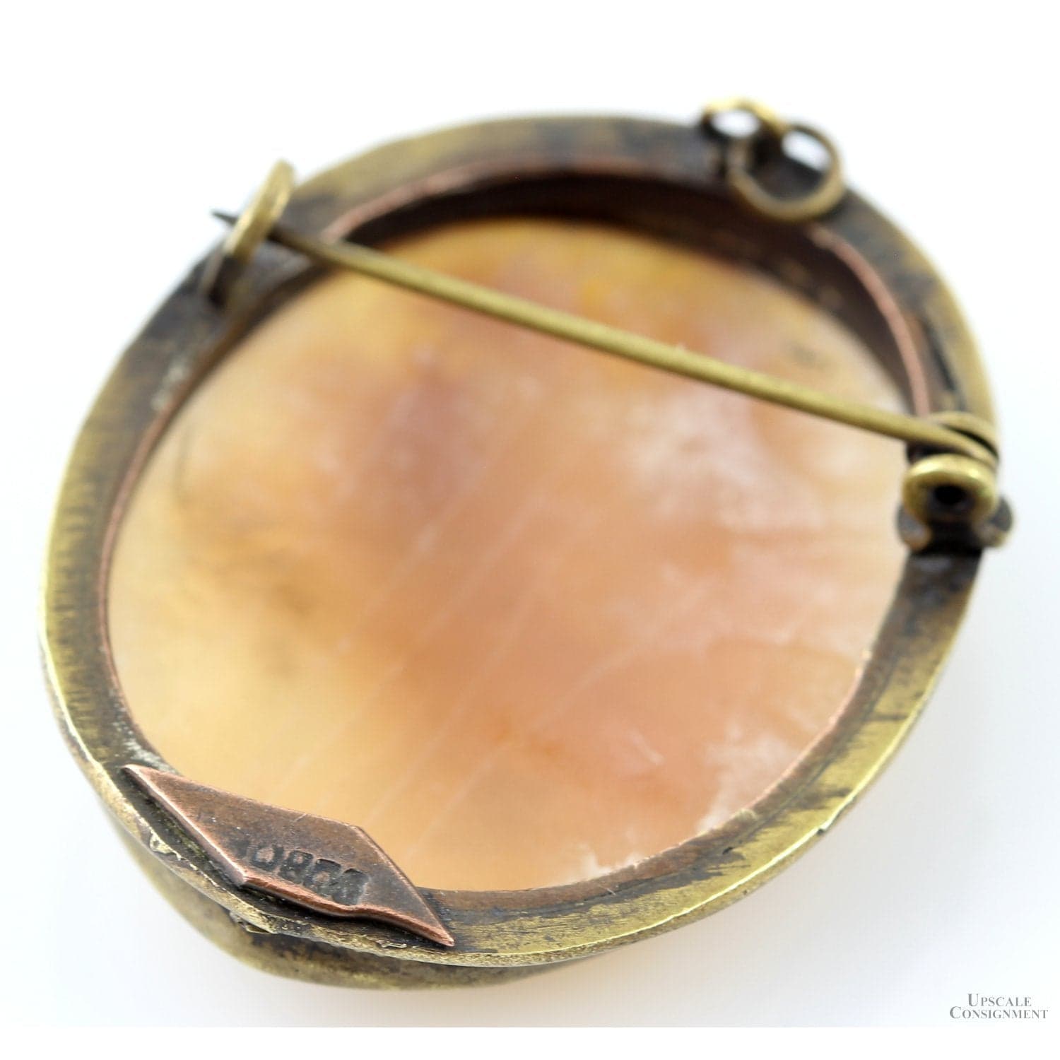 800 Silver THREE GRACES Shell Cameo Pendant Brooch - 1.5 in - Thumbnail 3