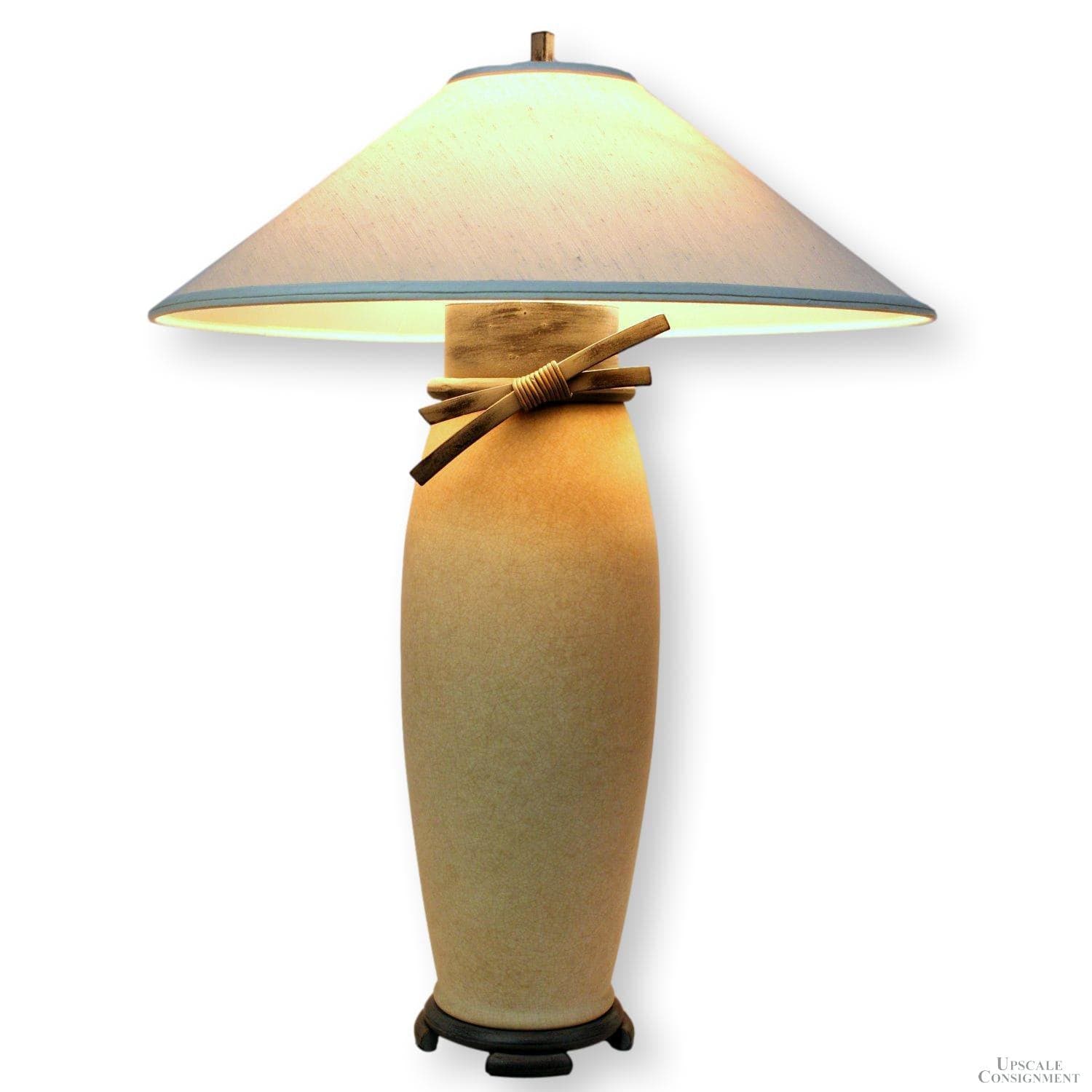 Asian Style Ceramic Table Lamp - Thumbnail 2