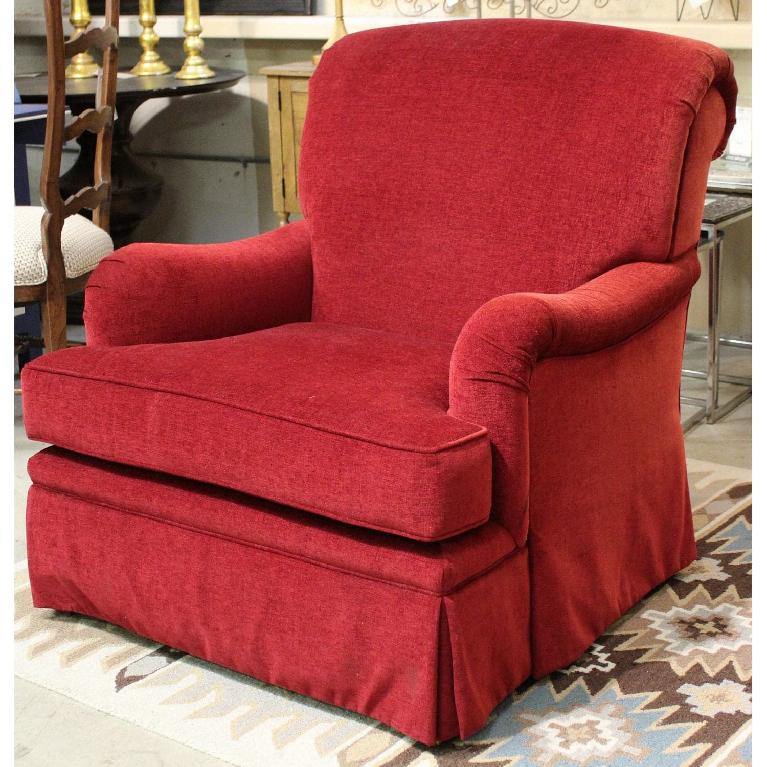 Kravat Furniture Red Club Chair - Red - Thumbnail 3
