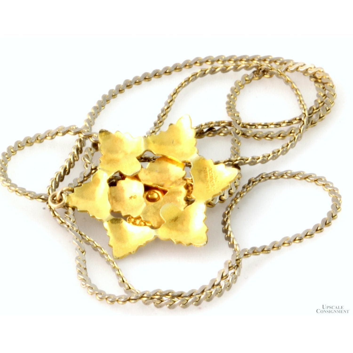 10K Yellow Gold BHG Star Pendant & Gold Tone Chain - 24 in - Thumbnail 3