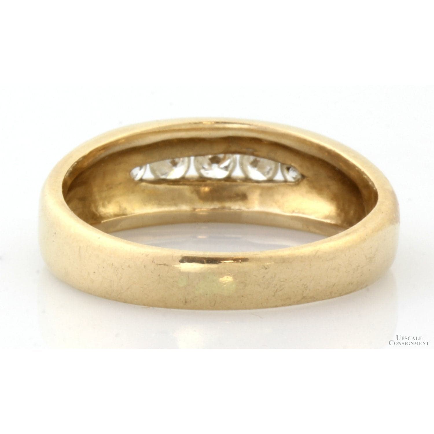 Five-Stone .53ctw Diamond 14K Yellow Gold Men's Band - Size 10.25 - Thumbnail 4