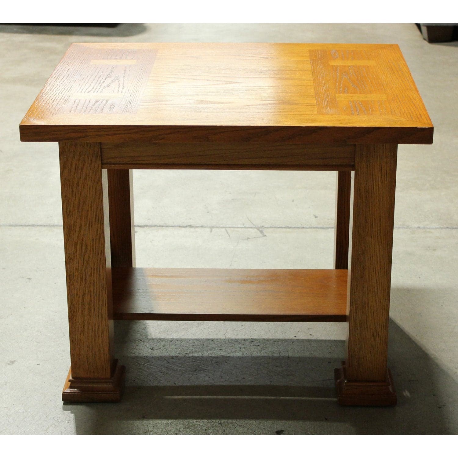 Mission Style Oak End Table - Golden Oak - Thumbnail 2
