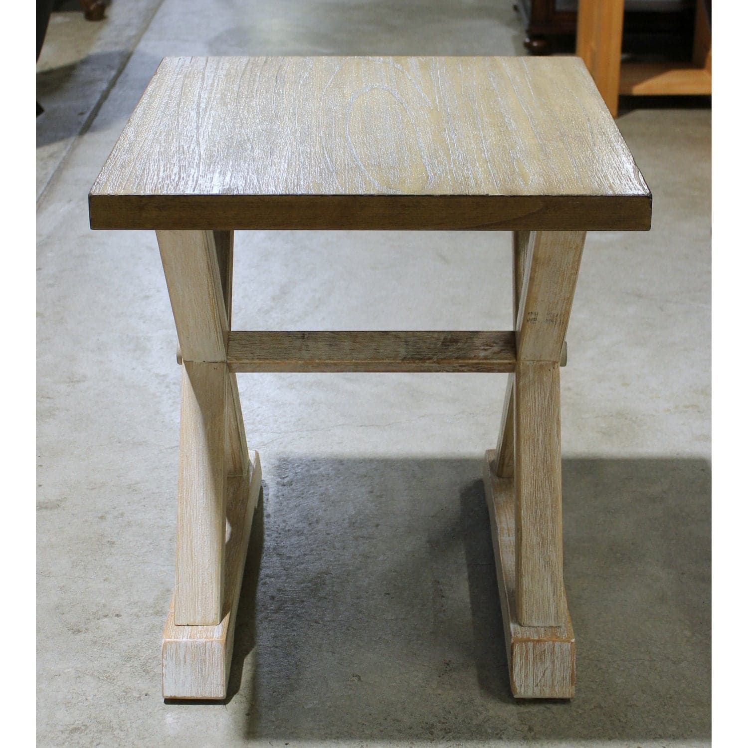 Graywash "X" End Table - Graywash - Thumbnail 2