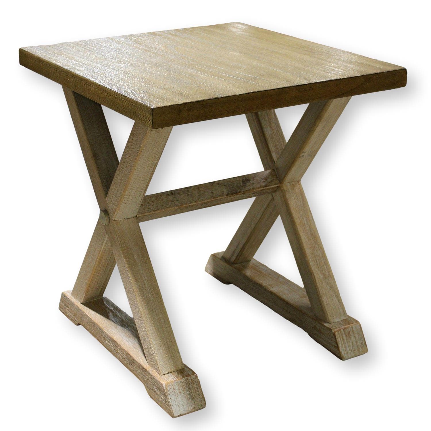 Graywash "X" End Table - Graywash - Image 1