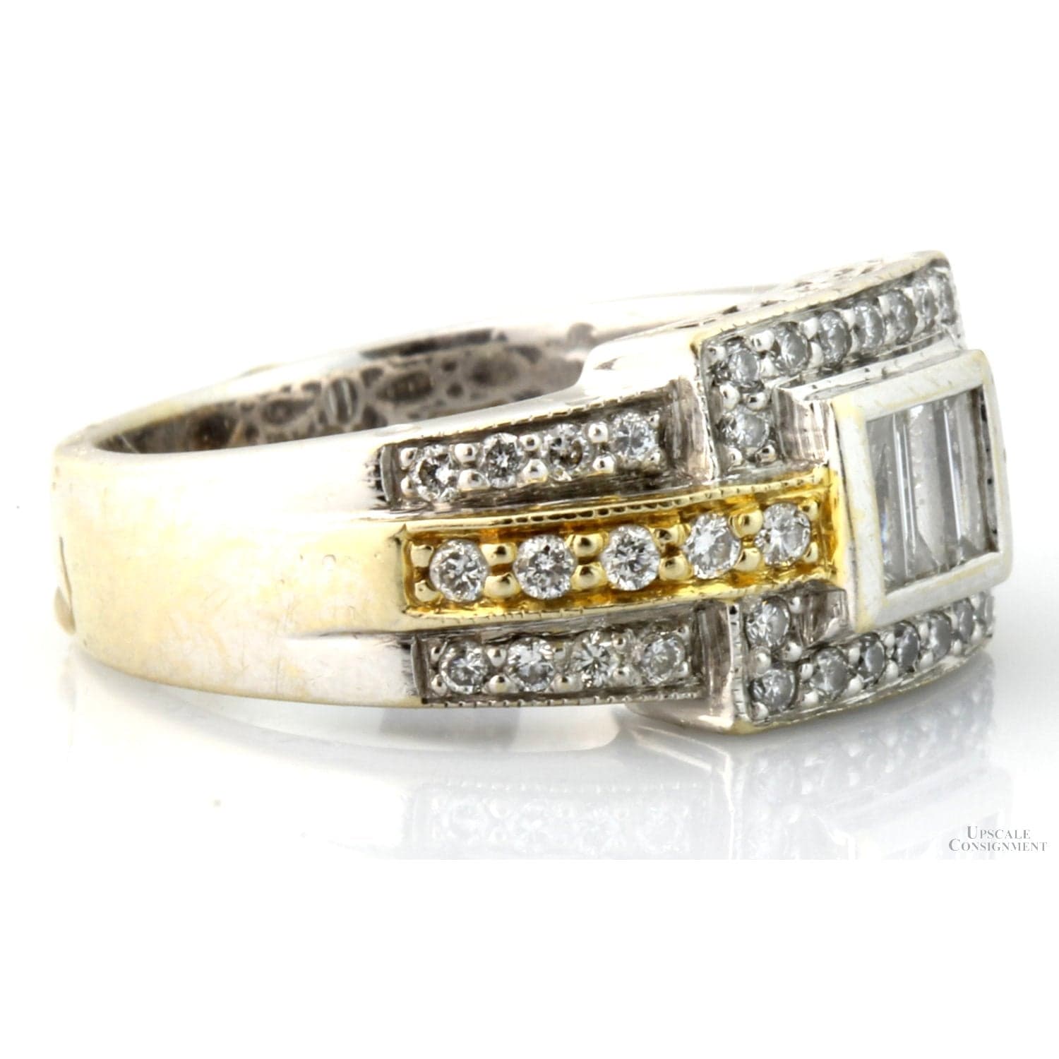 Le Vian 18K Two-Tone .73ctw Diamond Belt Buckle Ring - Size 6.25 - Thumbnail 6