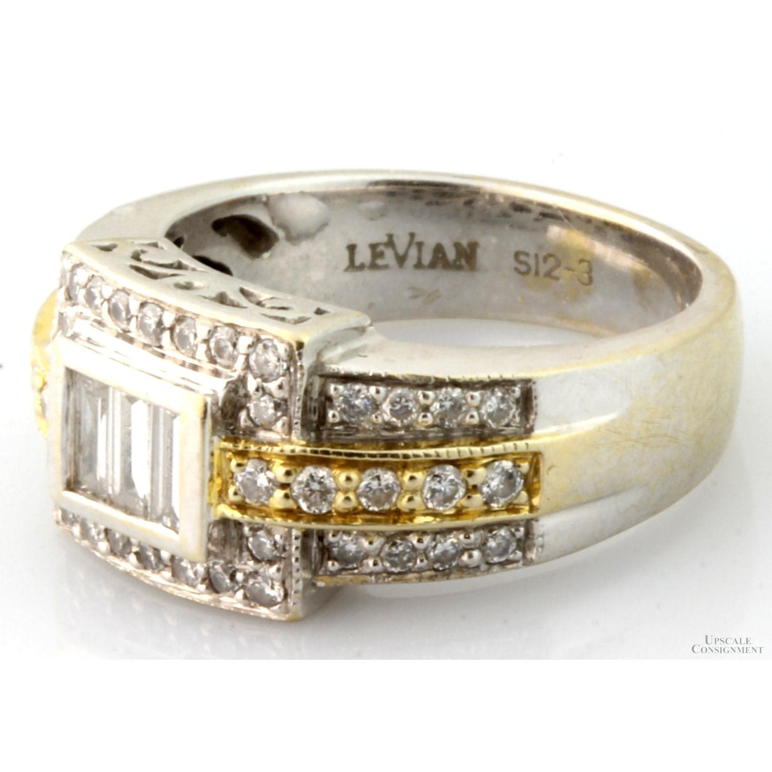Le Vian 18K Two-Tone .73ctw Diamond Belt Buckle Ring - Size 6.25 - Thumbnail 4