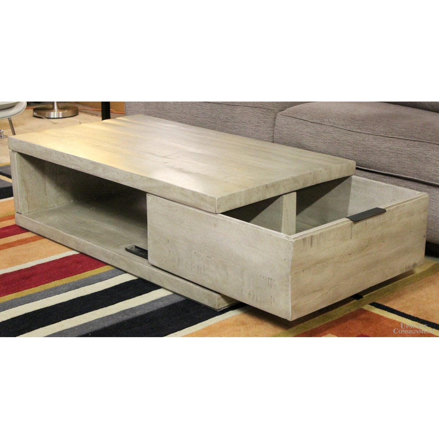 Pottery Barn 'Dupree' Coffee Table w/Storage - Gray - Thumbnail 2