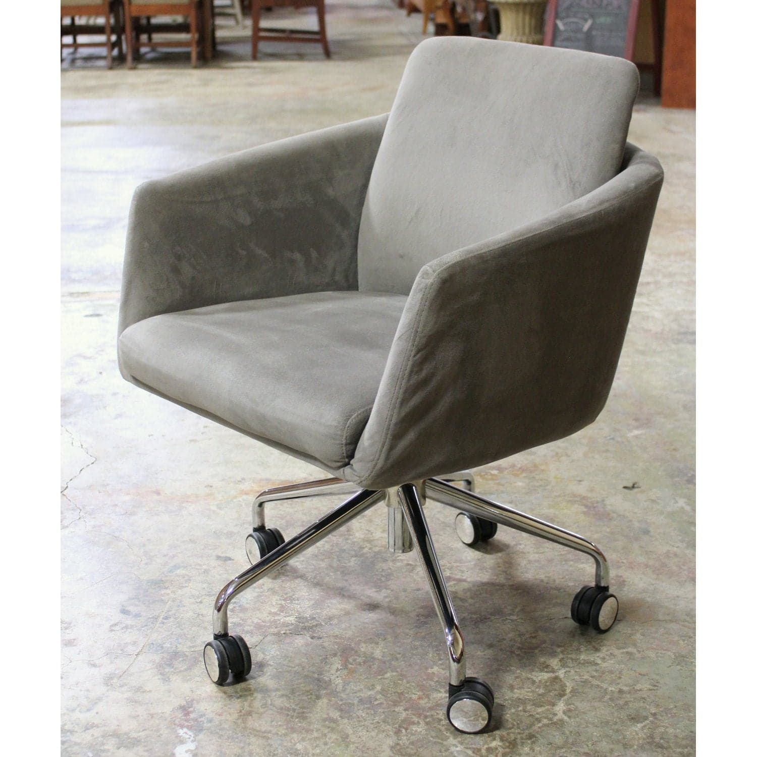 Elle Decor Gray Upholstered Office Task Chair - Gray - Thumbnail 3