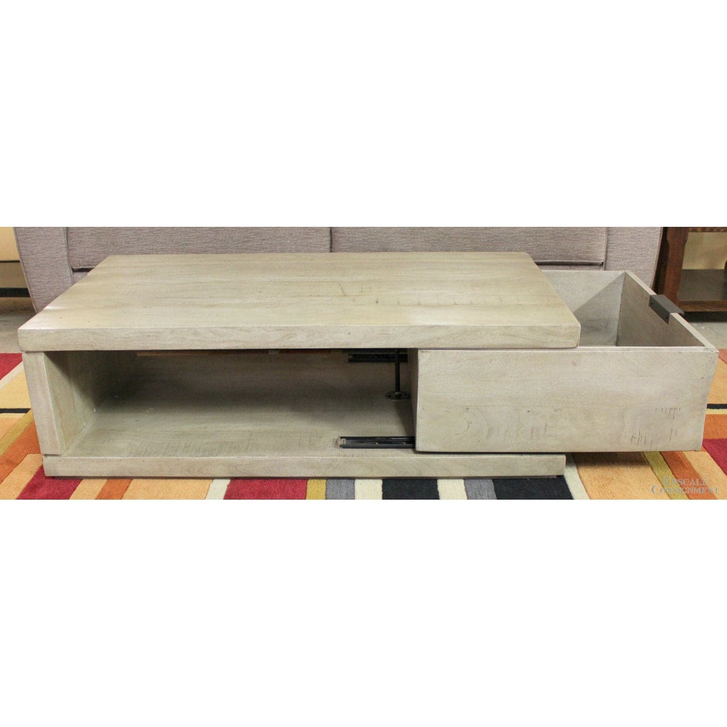 Pottery Barn 'Dupree' Coffee Table w/Storage - Gray - Thumbnail 3