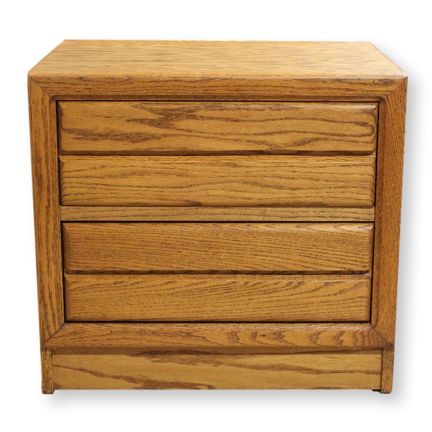 Oak 2 Drawer Nightstand - Image 1