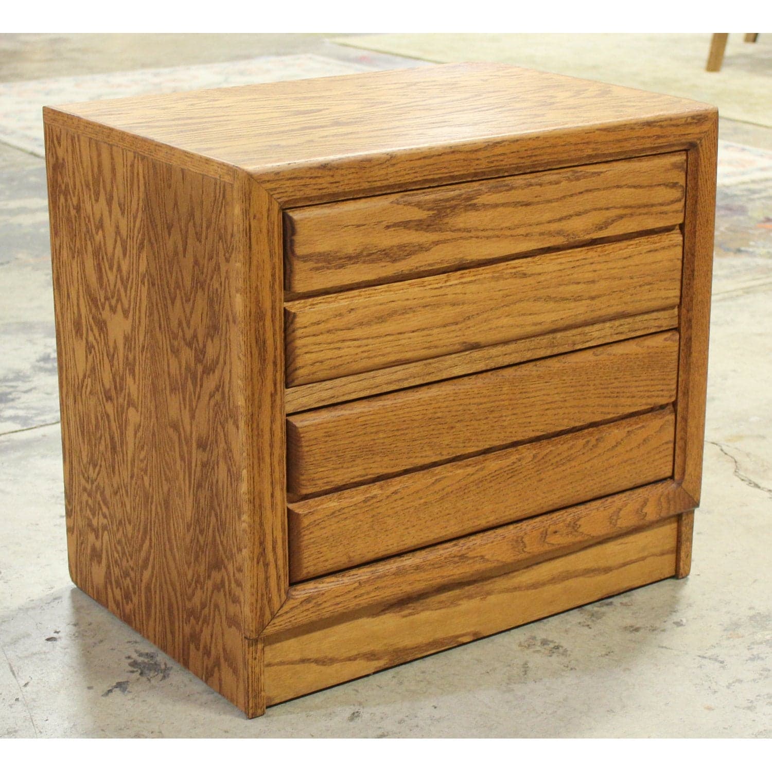 Oak 2 Drawer Nightstand - Thumbnail 2