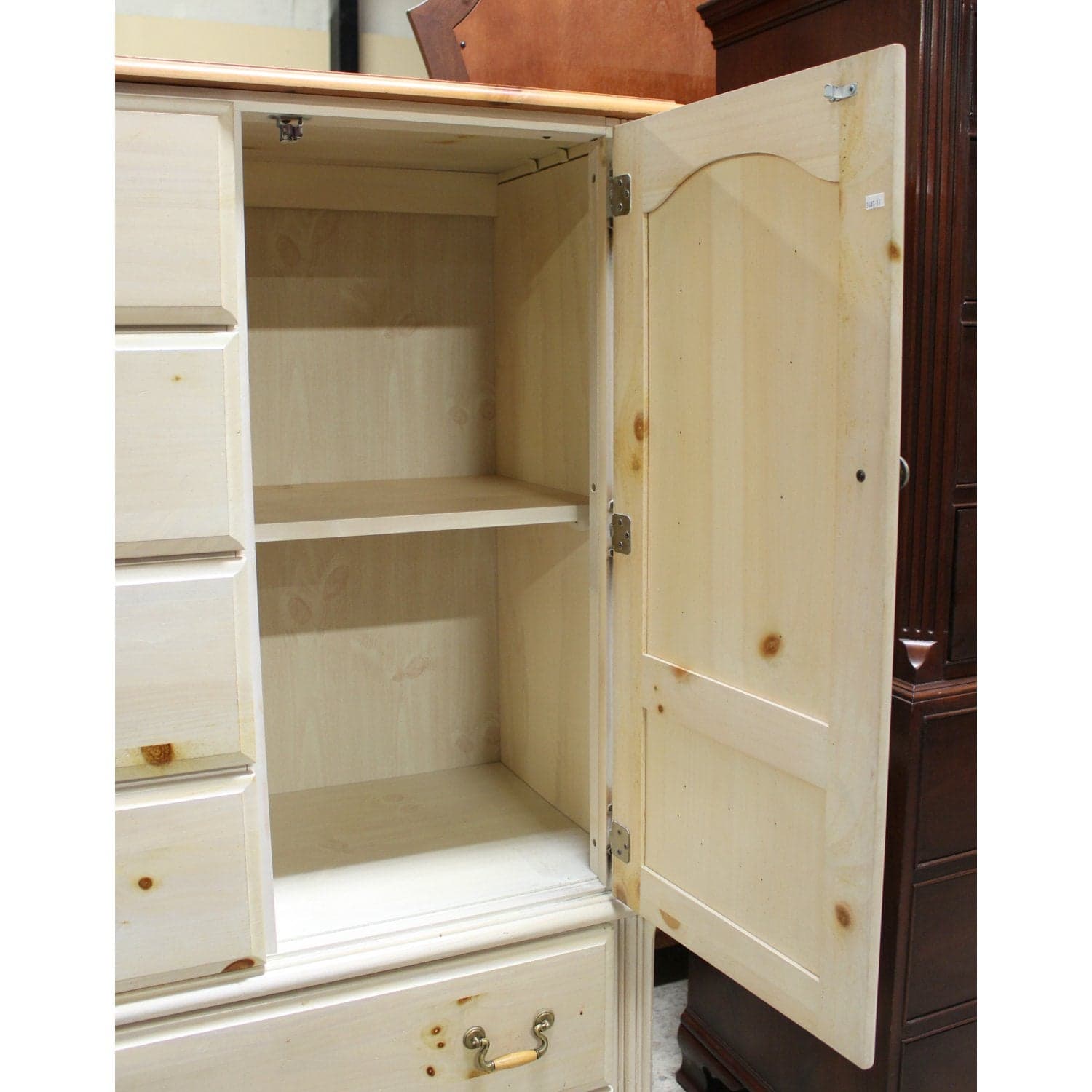 Cream 2-Tone Armoire Chest of Drawers - Cream - Thumbnail 4