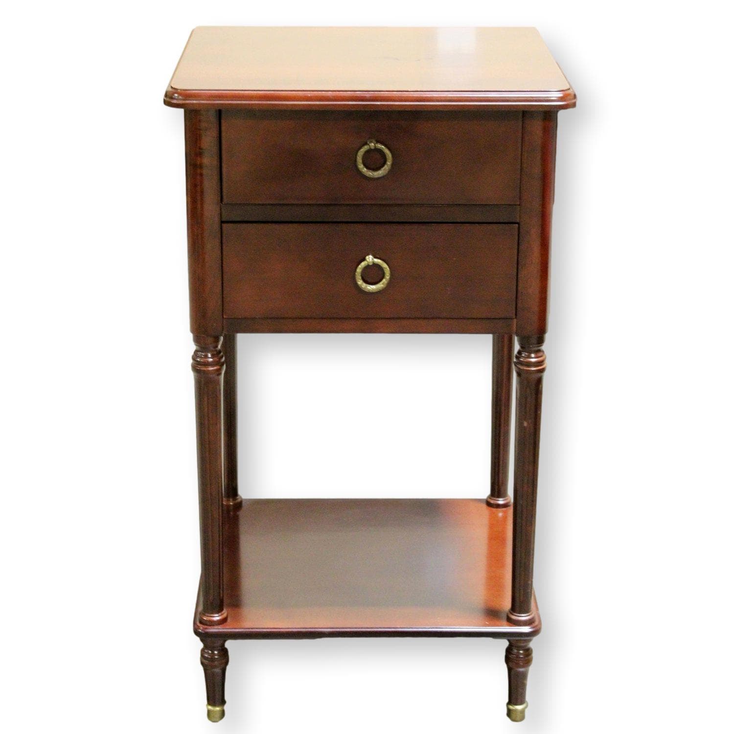 Bombay Co. 2 Drawer Nightstand - Mahogany Finish - Image 1