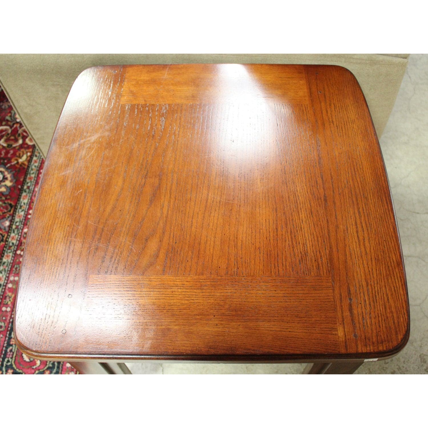 Square Dark Oak End Table - Dark Finish - Thumbnail 3