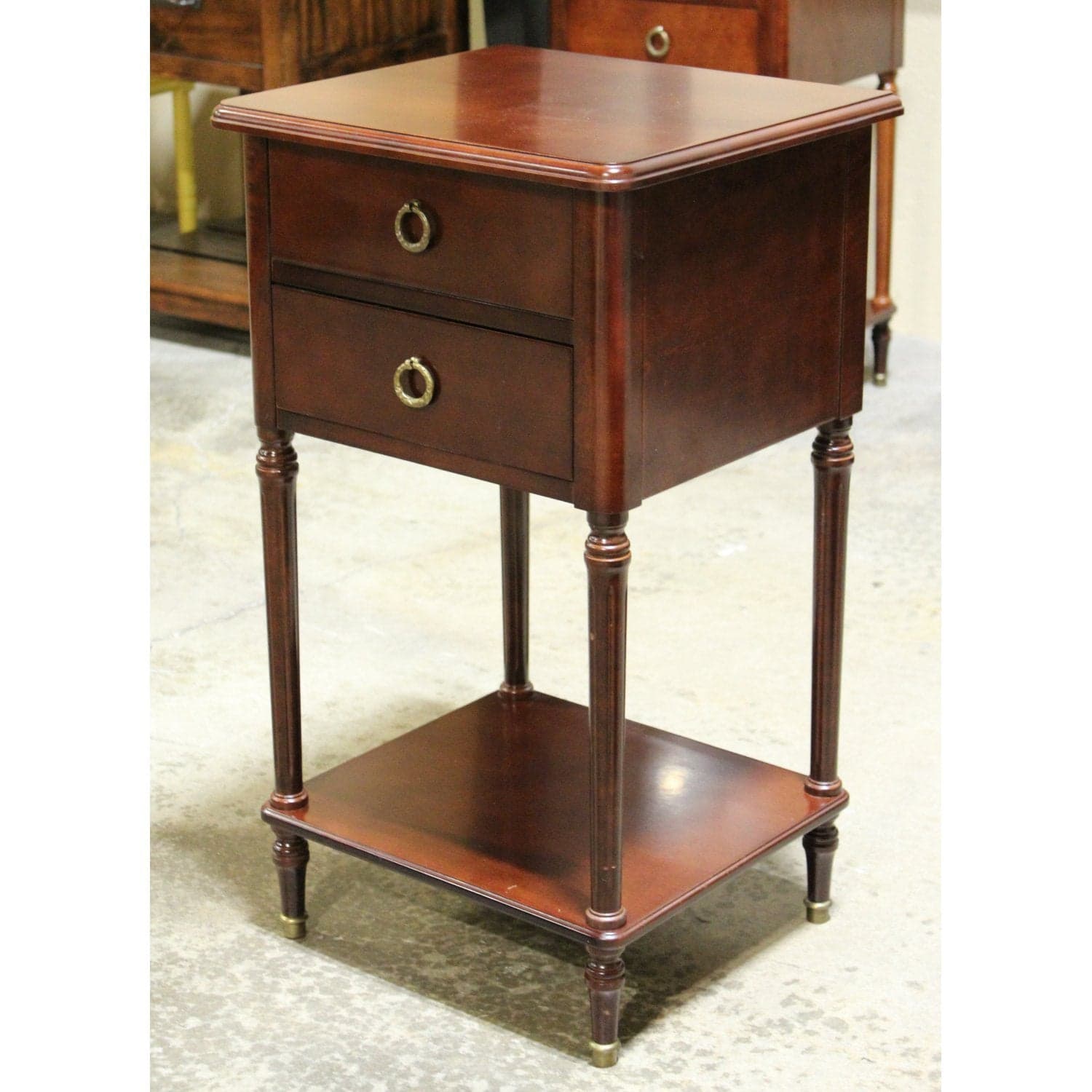 Bombay Co. 2 Drawer Nightstand - Mahogany Finish - Thumbnail 3