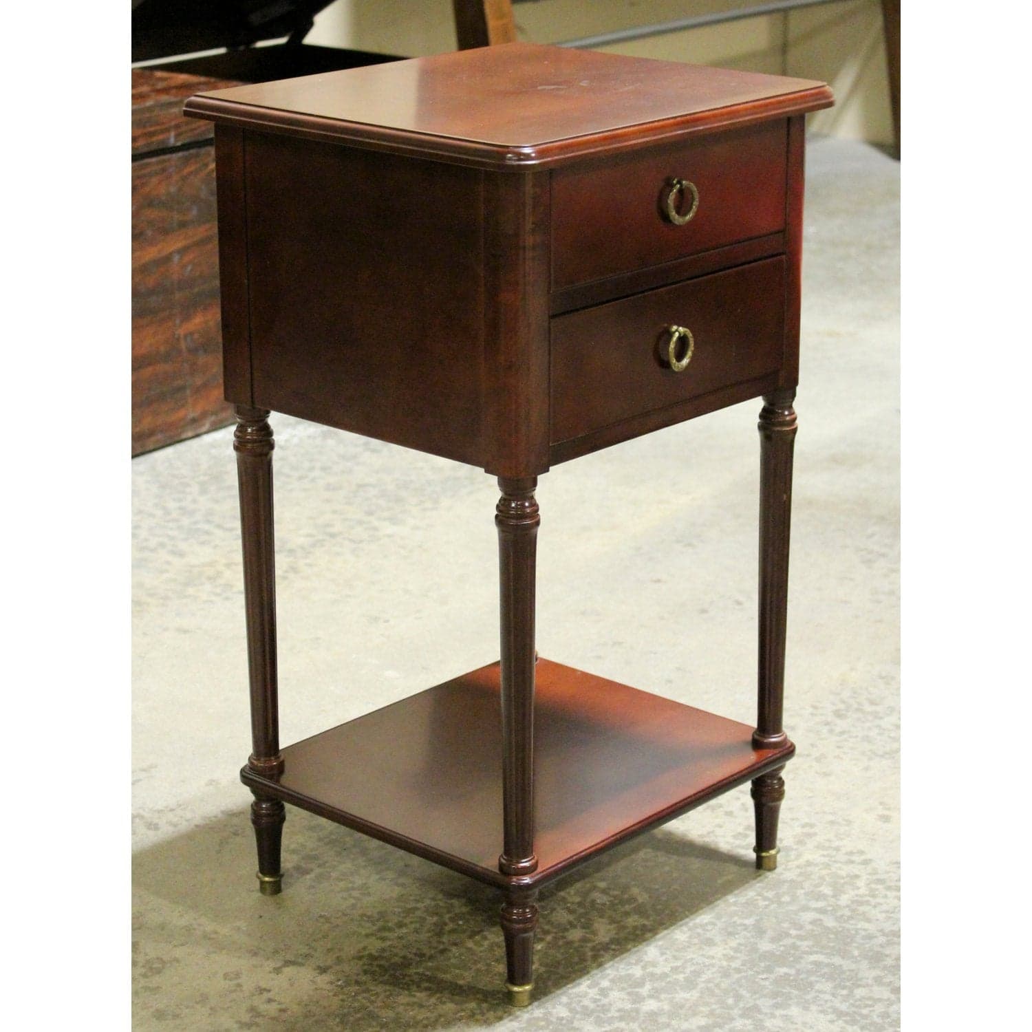 Bombay Co. 2 Drawer Nightstand - Mahogany Finish - Thumbnail 2